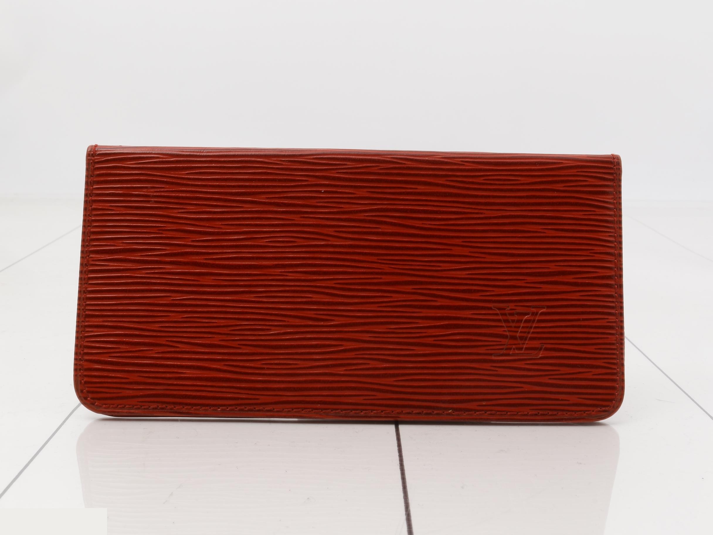 Epi leather wallet, red.