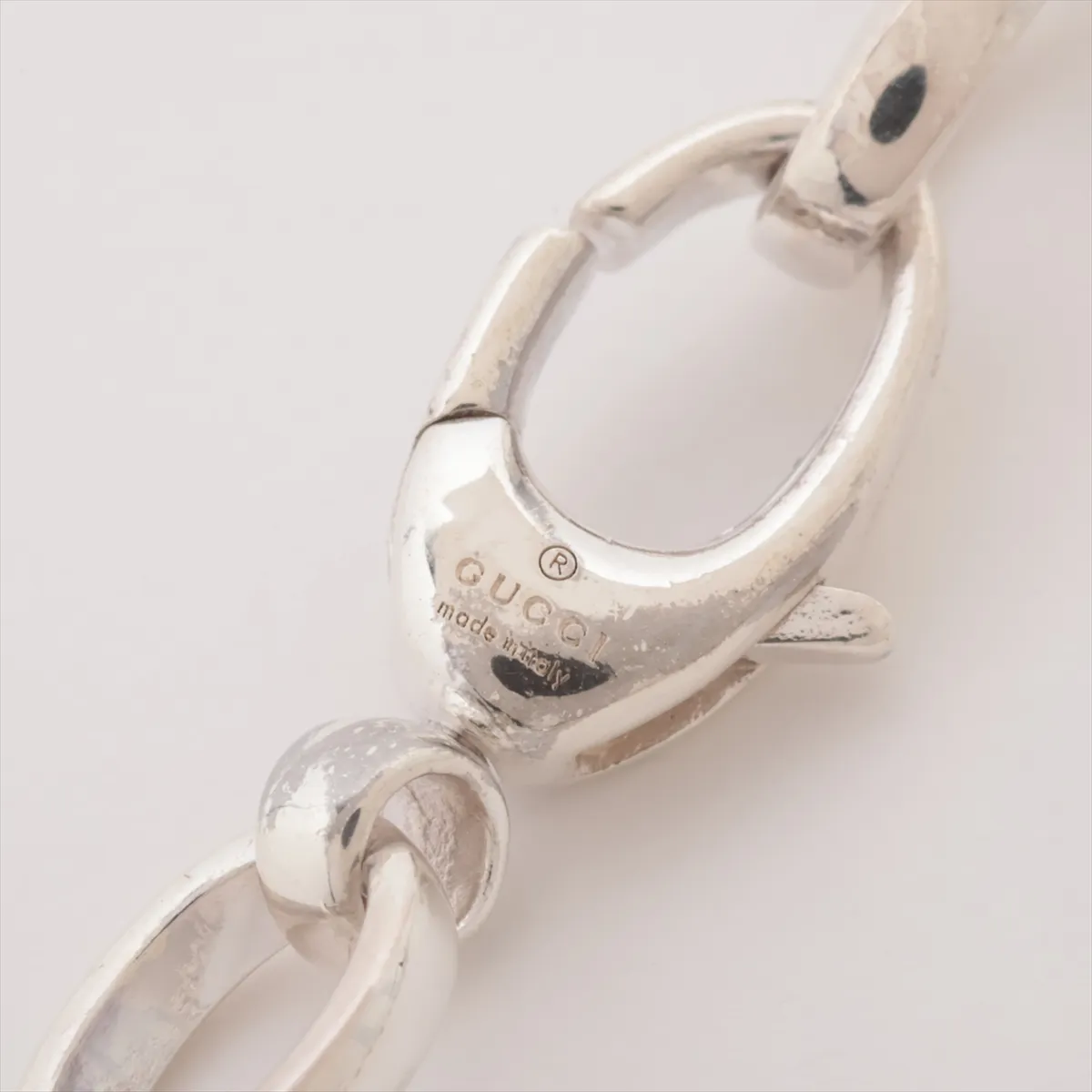Interlocking G Necklace, 925 Sterling Silver, 28.0g. Shows signs of wear, — view 4