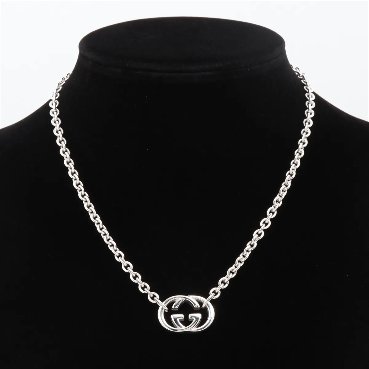 Interlocking G Necklace, 925 Sterling Silver, 28.0g. Shows signs of wear, — view 5
