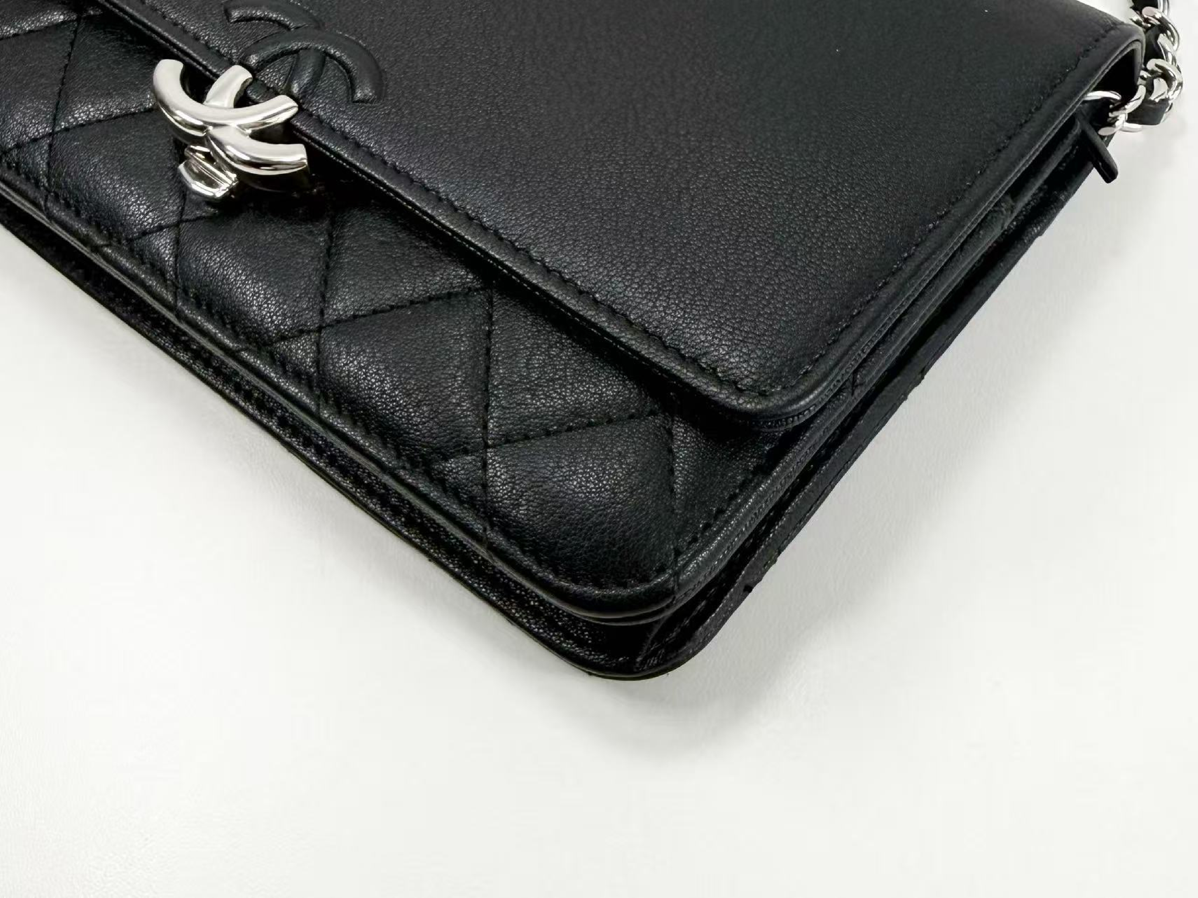 Black Matelassé Half Coco WOC W19cm approx. 25th series [with dust bag, authenticity card, and seal] Silver hardware Shoulder bag 25426176 Excellent condition A Shoulder bag — view 10