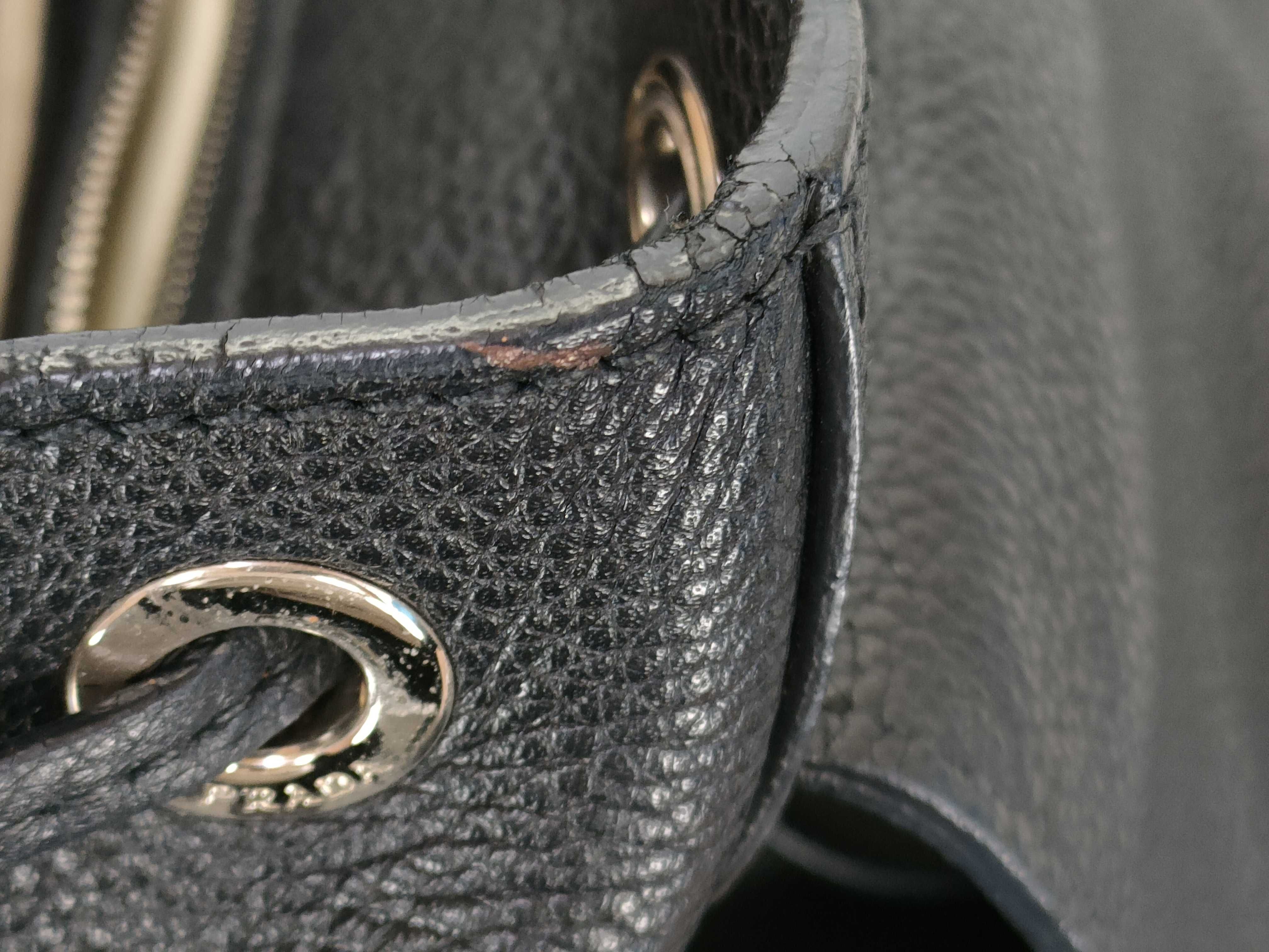 Vitello Daino Leather Backpack/Rucksack (Prada 1BZ007) — view 14