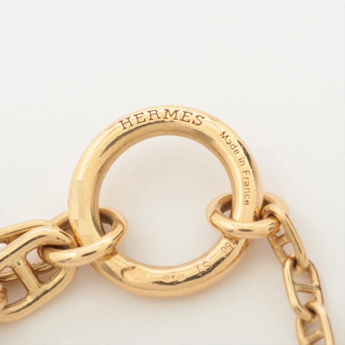 Chaine d'Ancre 1P Diamond Bracelet, 750 (Yellow Gold), 14.6g, ST 15G026454. Some links are slightly bent, the engraving is — view 4