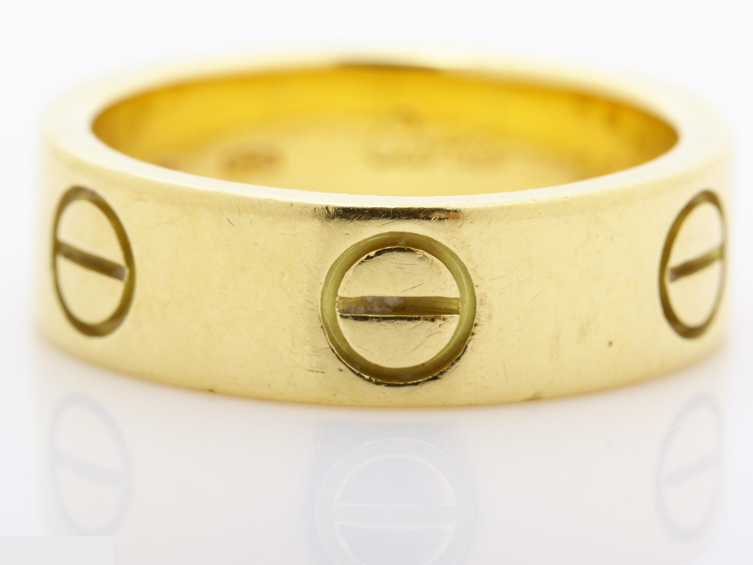 Love Ring #48 / Width approx. 5.4mm / 750YG / 6.8g — view 2