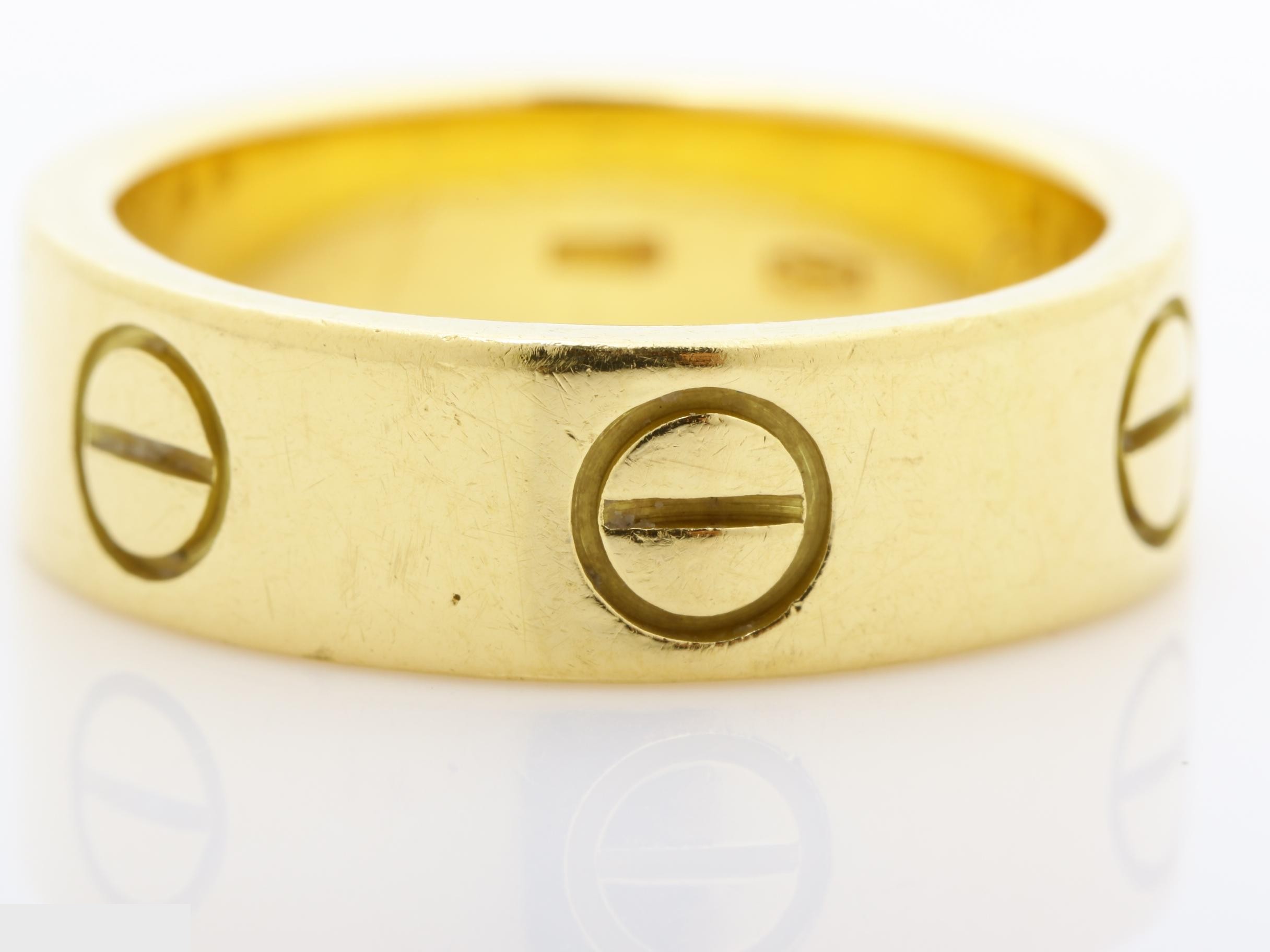 Love Ring #48 / Width approx. 5.4mm / 750YG / 6.8g — view 3