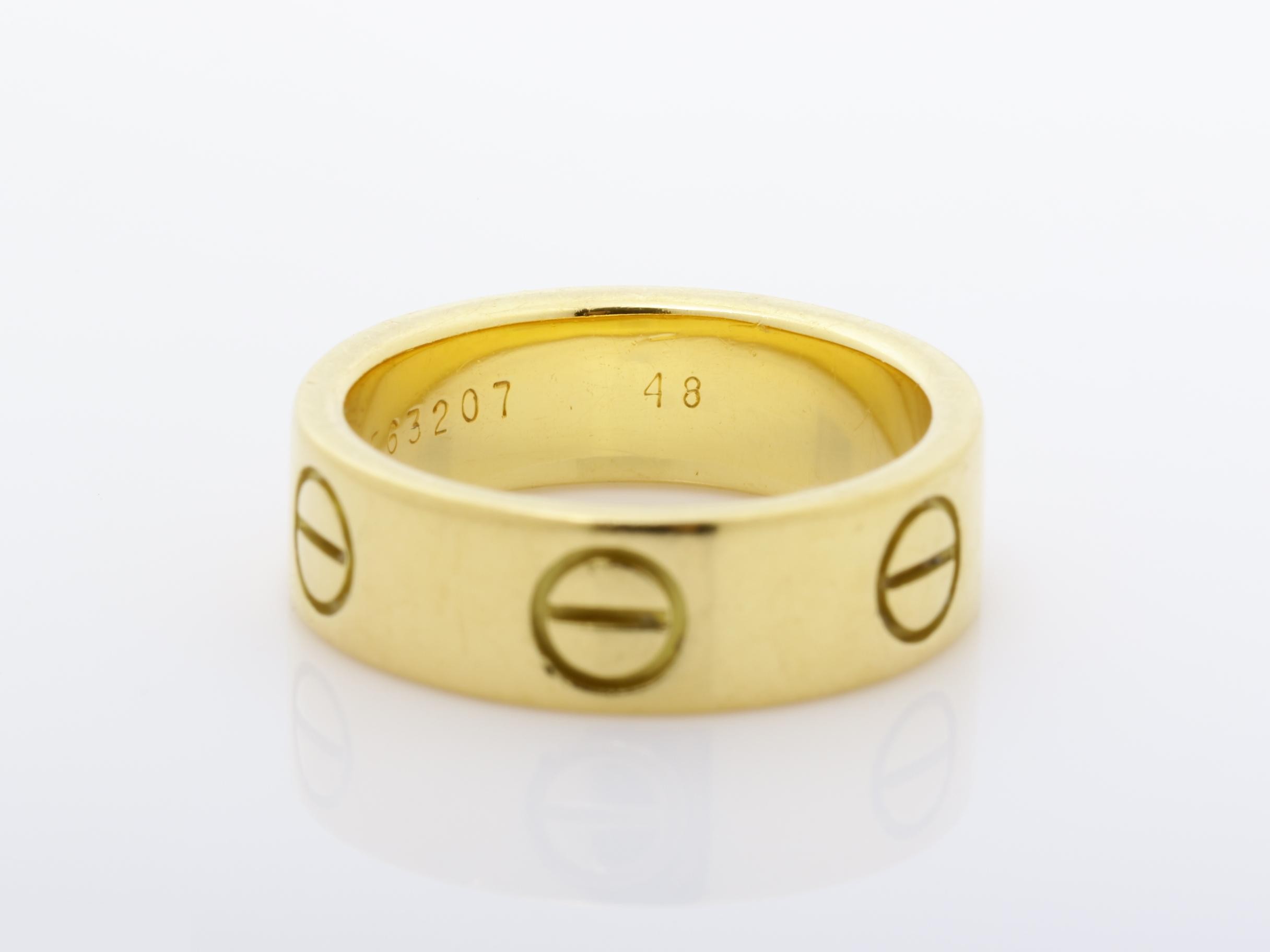 Love Ring #48 / Width approx. 5.4mm / 750YG / 6.8g — view 4