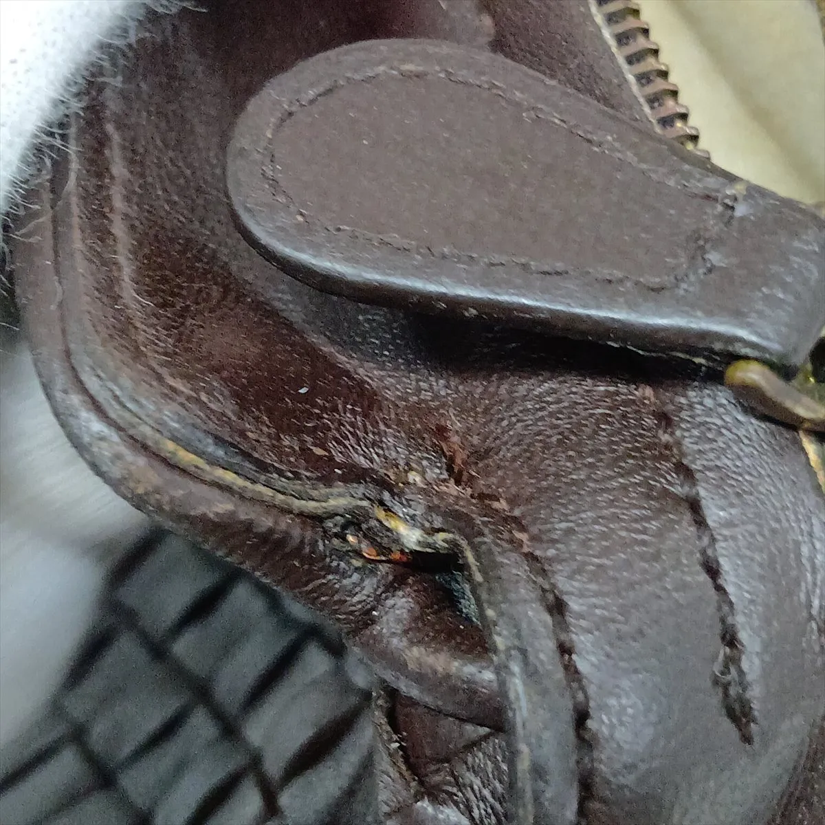 Intrecciato Leather Shoulder Bag, Brown — view 13