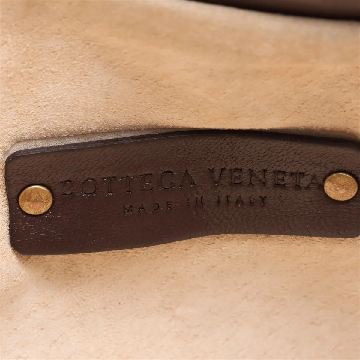 Intrecciato Leather Shoulder Bag, Brown — view 7