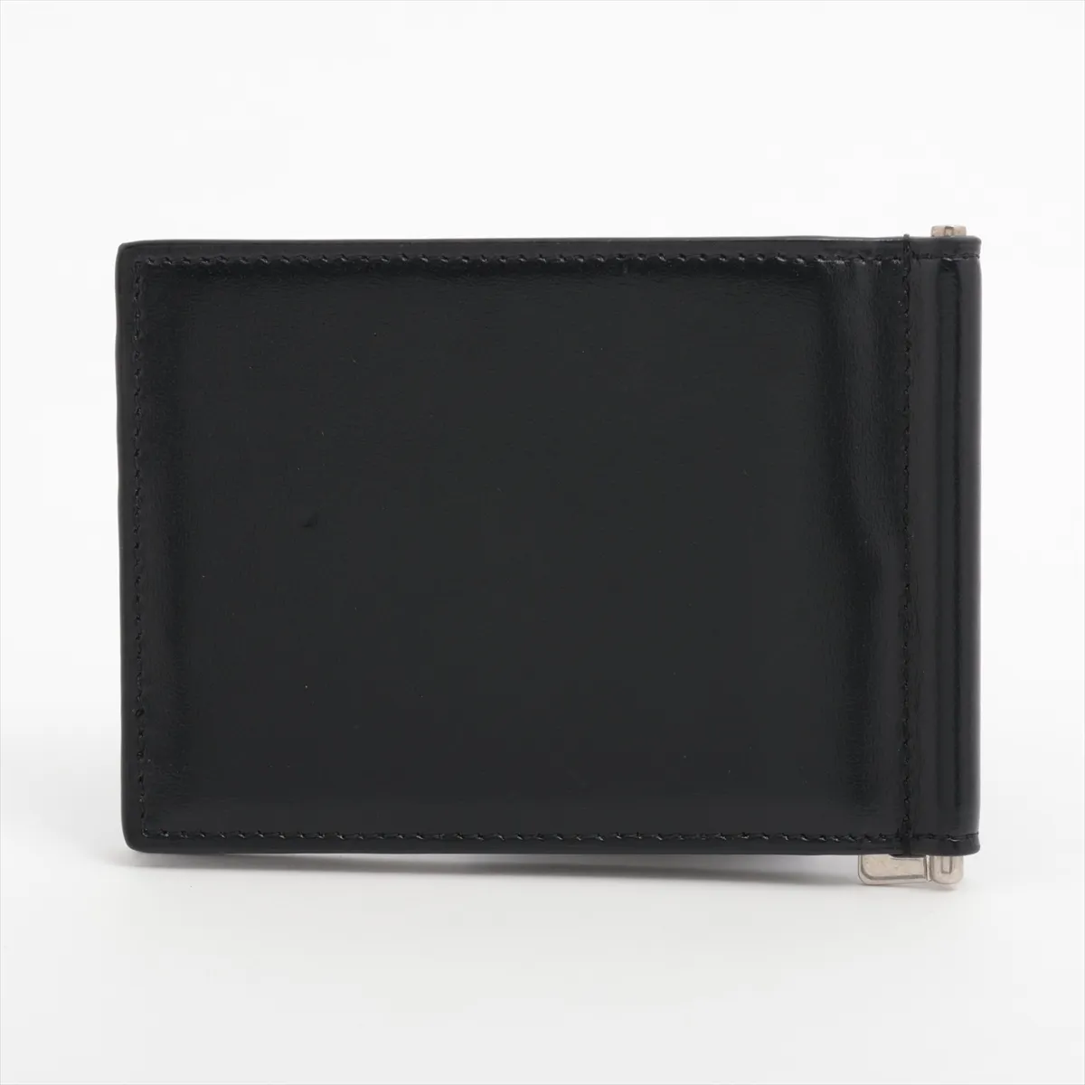 Monogram YSL Leather Money Clip Black 863631 — view 2