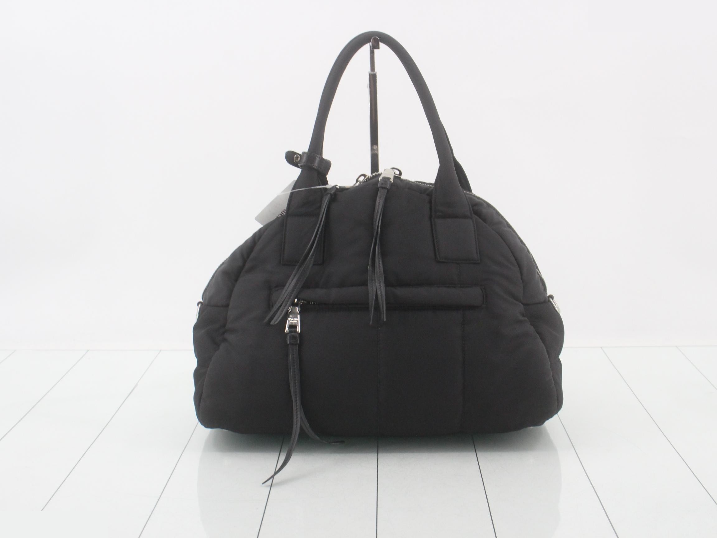 Nylon bomber handbag, black, size 158 — view 2