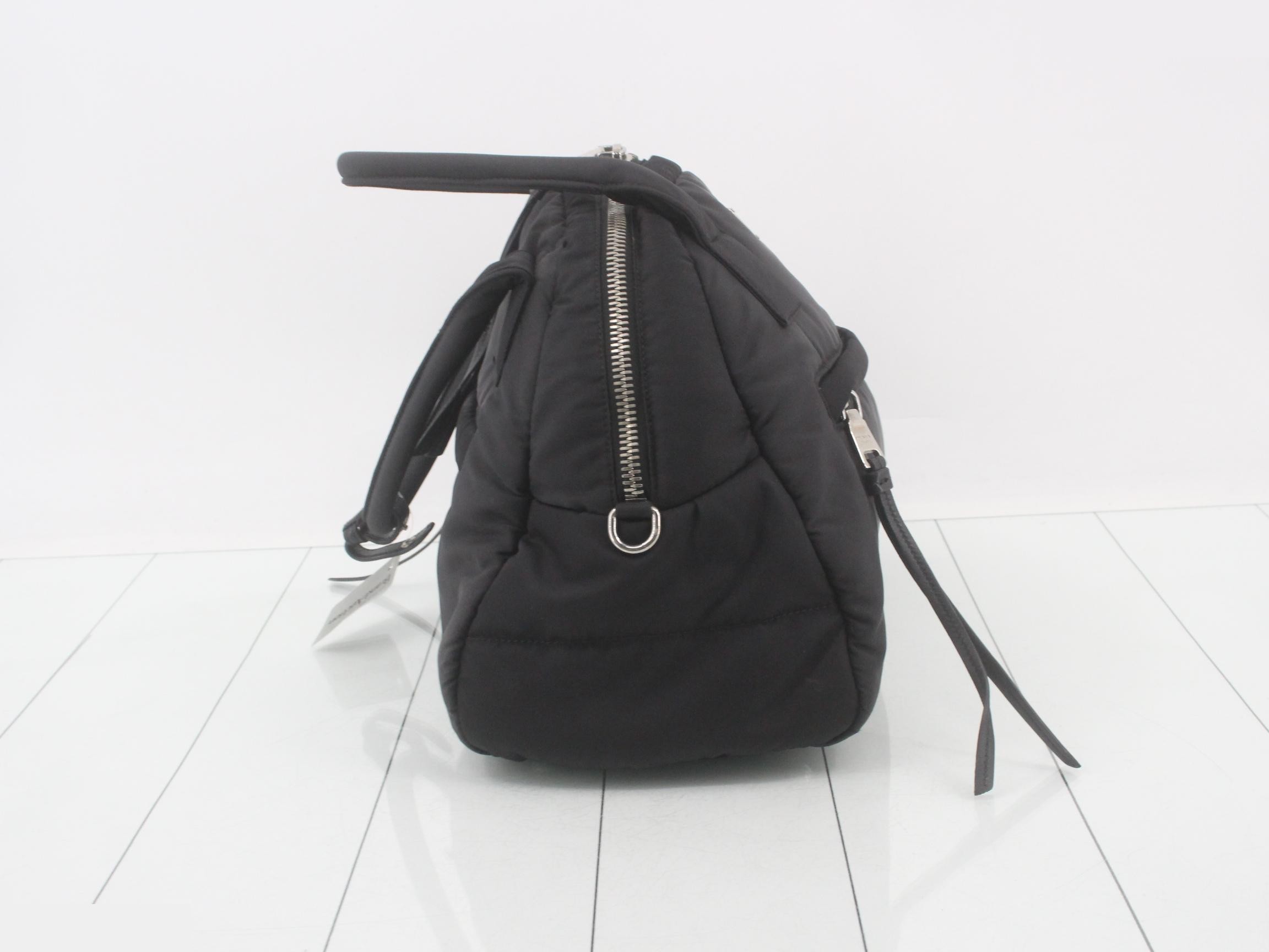 Nylon bomber handbag, black, size 158 — view 4
