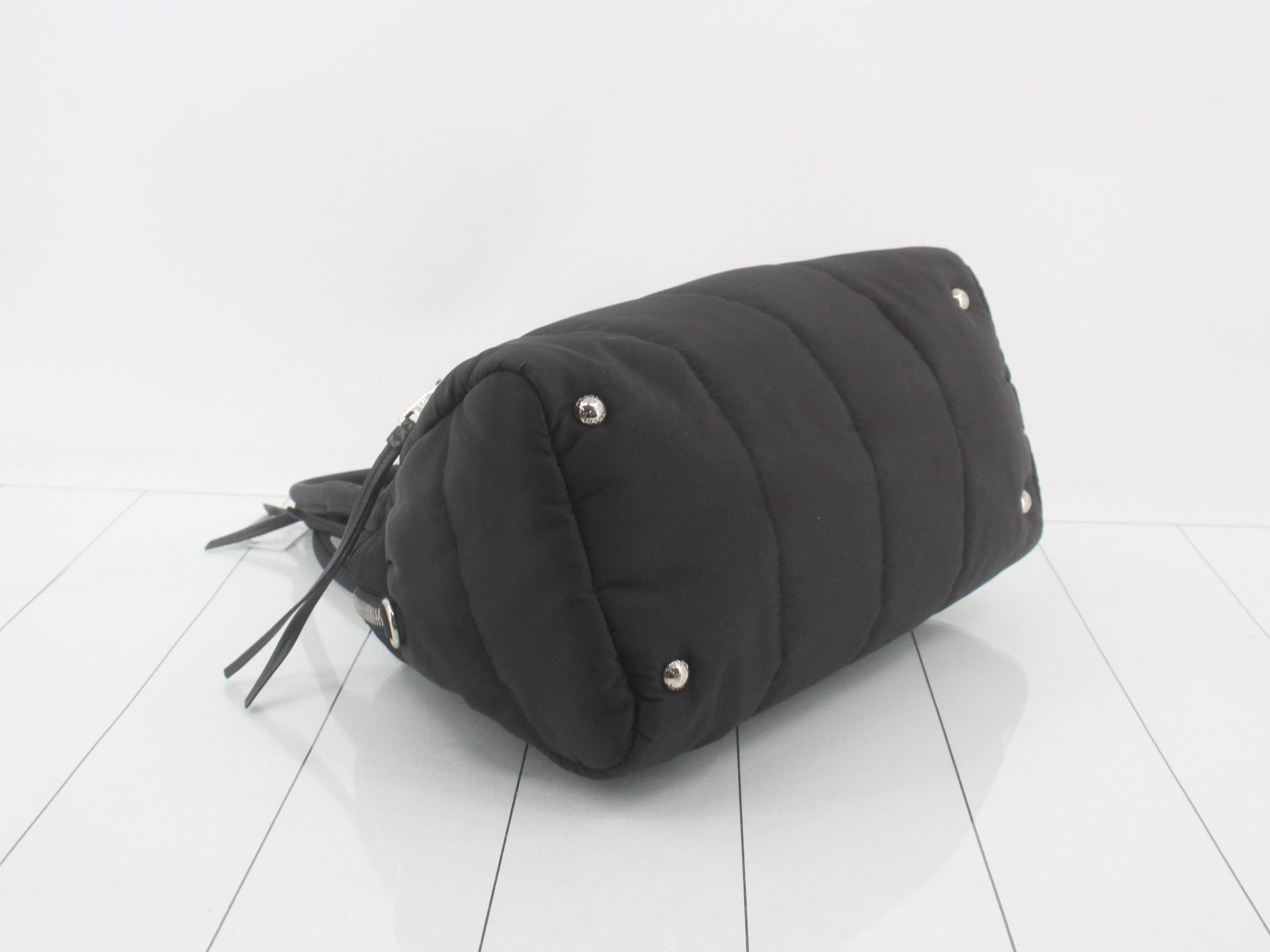 Nylon bomber handbag, black, size 158 — view 5