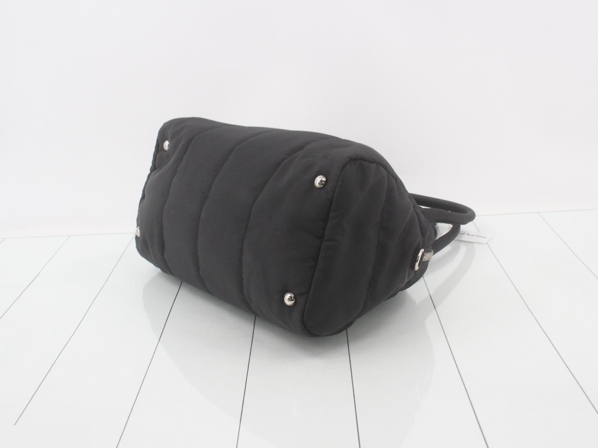Nylon bomber handbag, black, size 158 — view 6