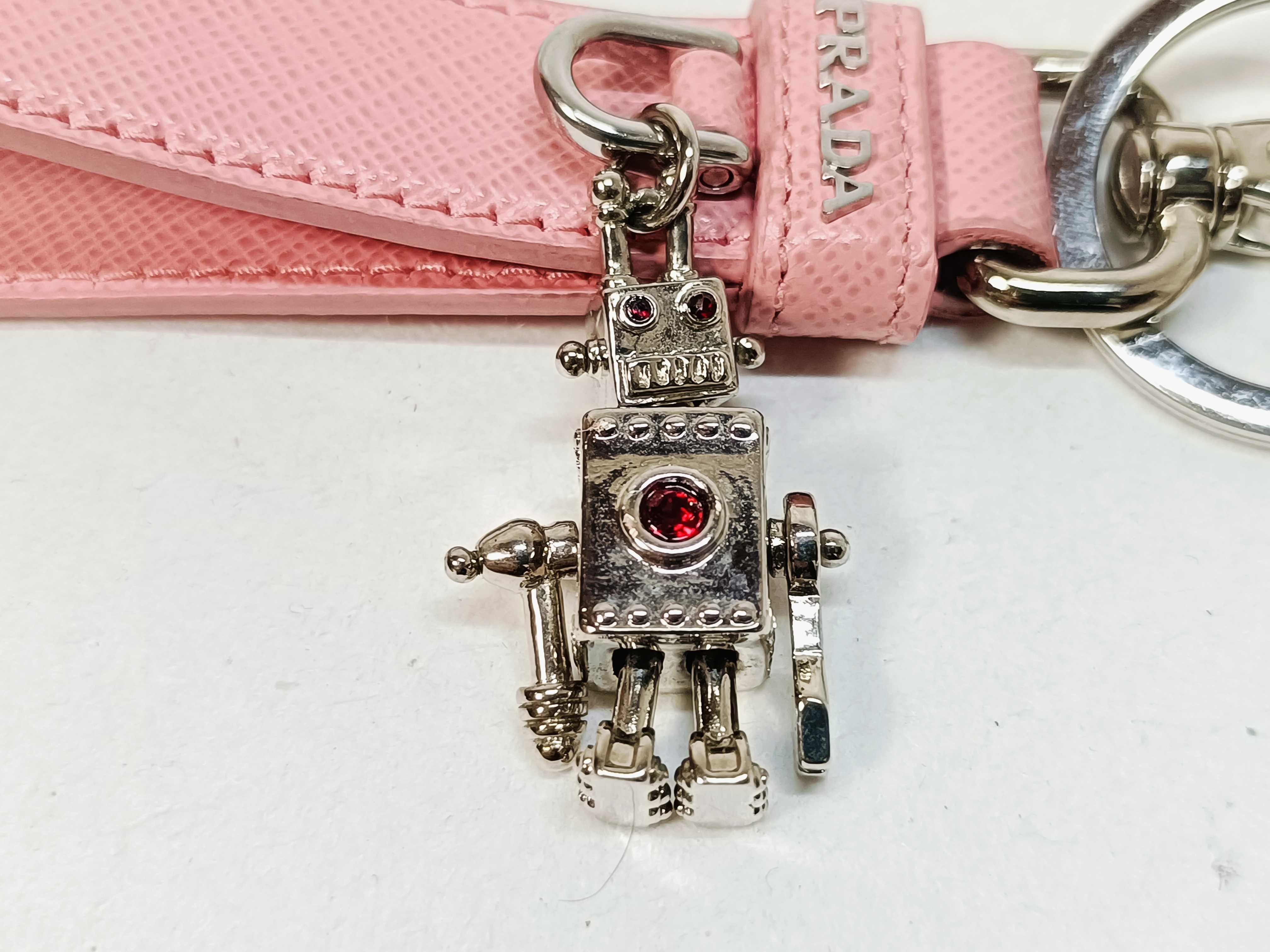 Saffiano Robot Charm Key Case/Keychain — view 3