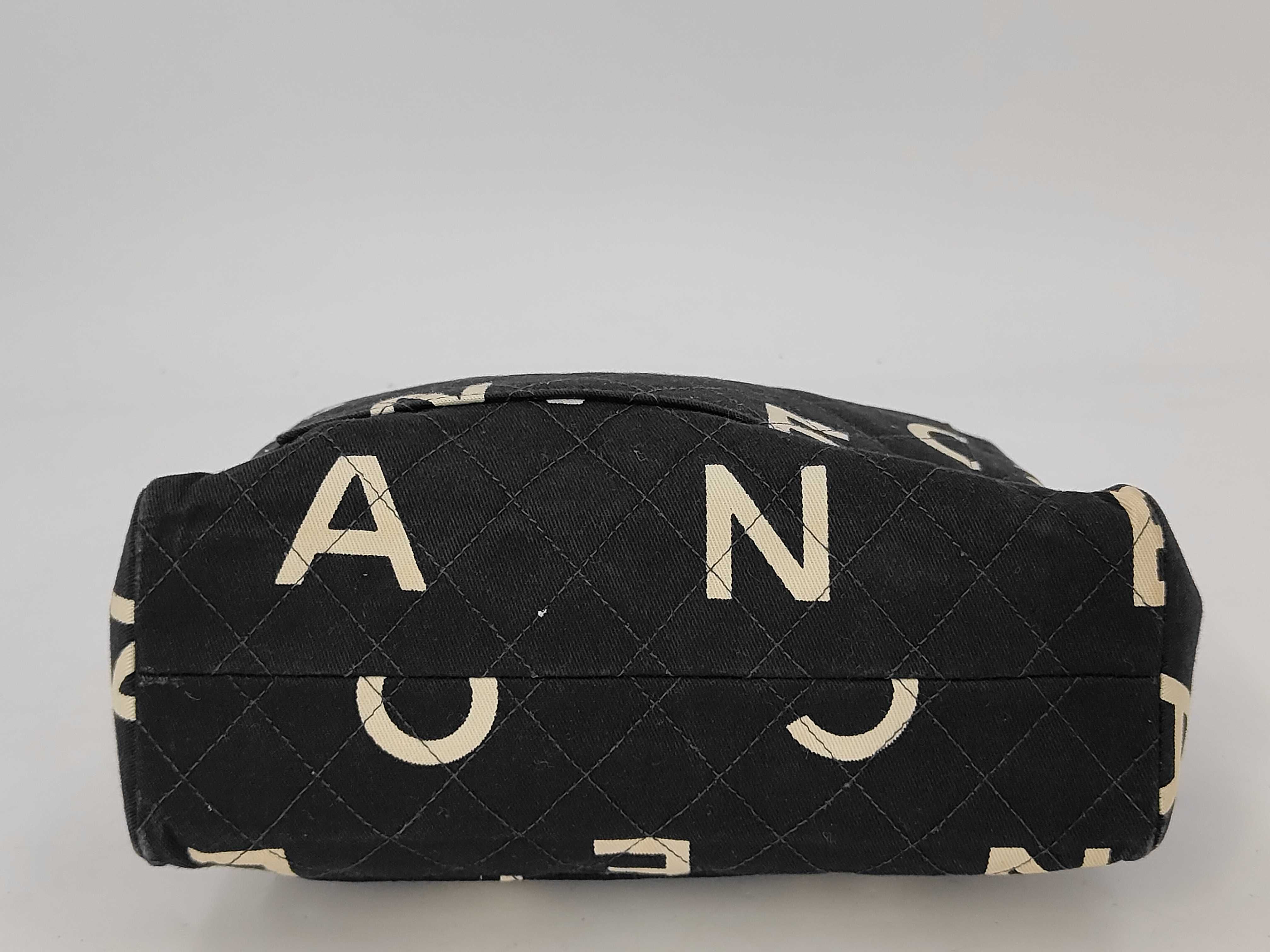 Coco Mark Canvas Black Gold Hardware Handbag — view 4