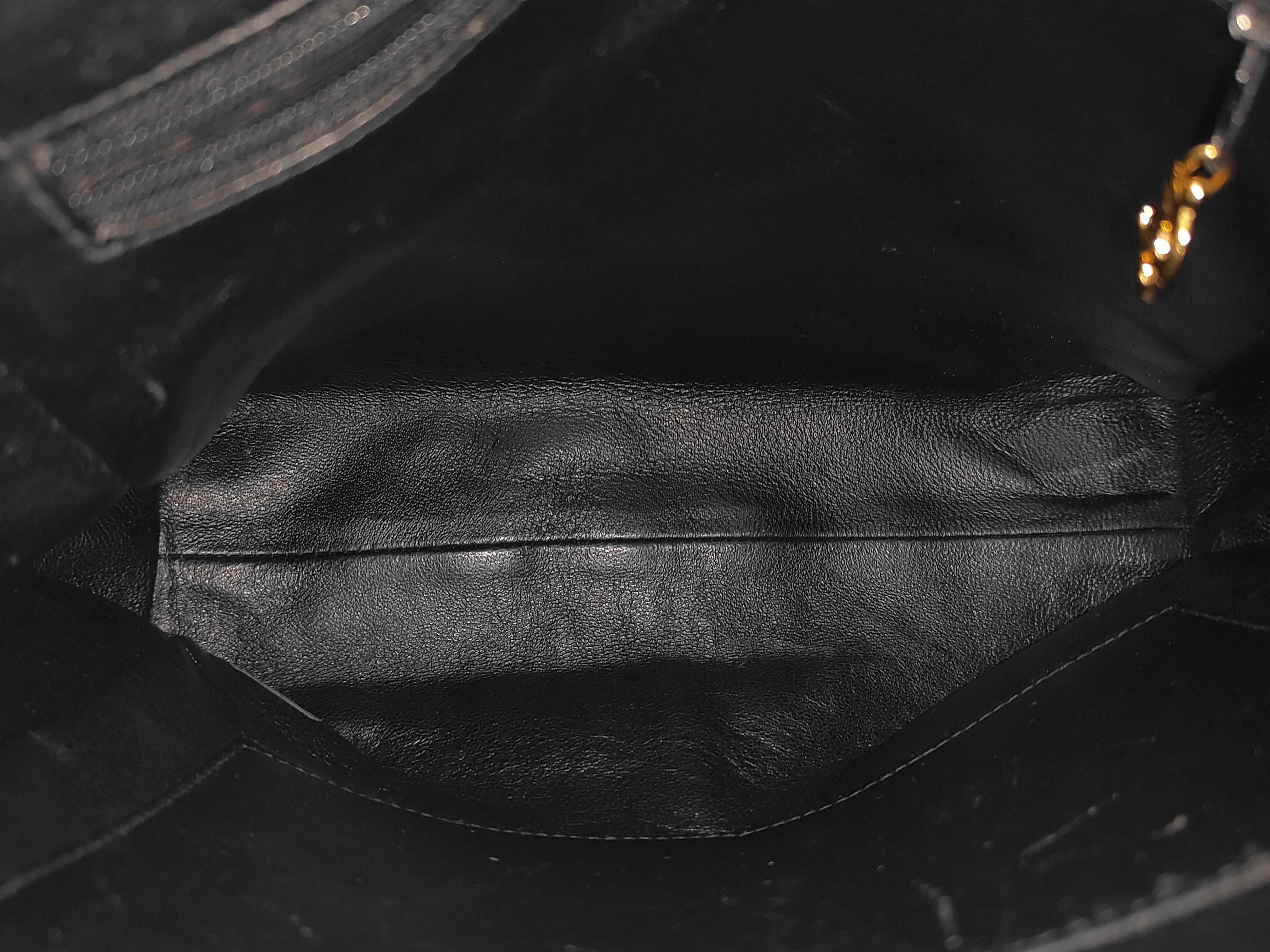 Coco Mark Canvas Black Gold Hardware Handbag — view 9