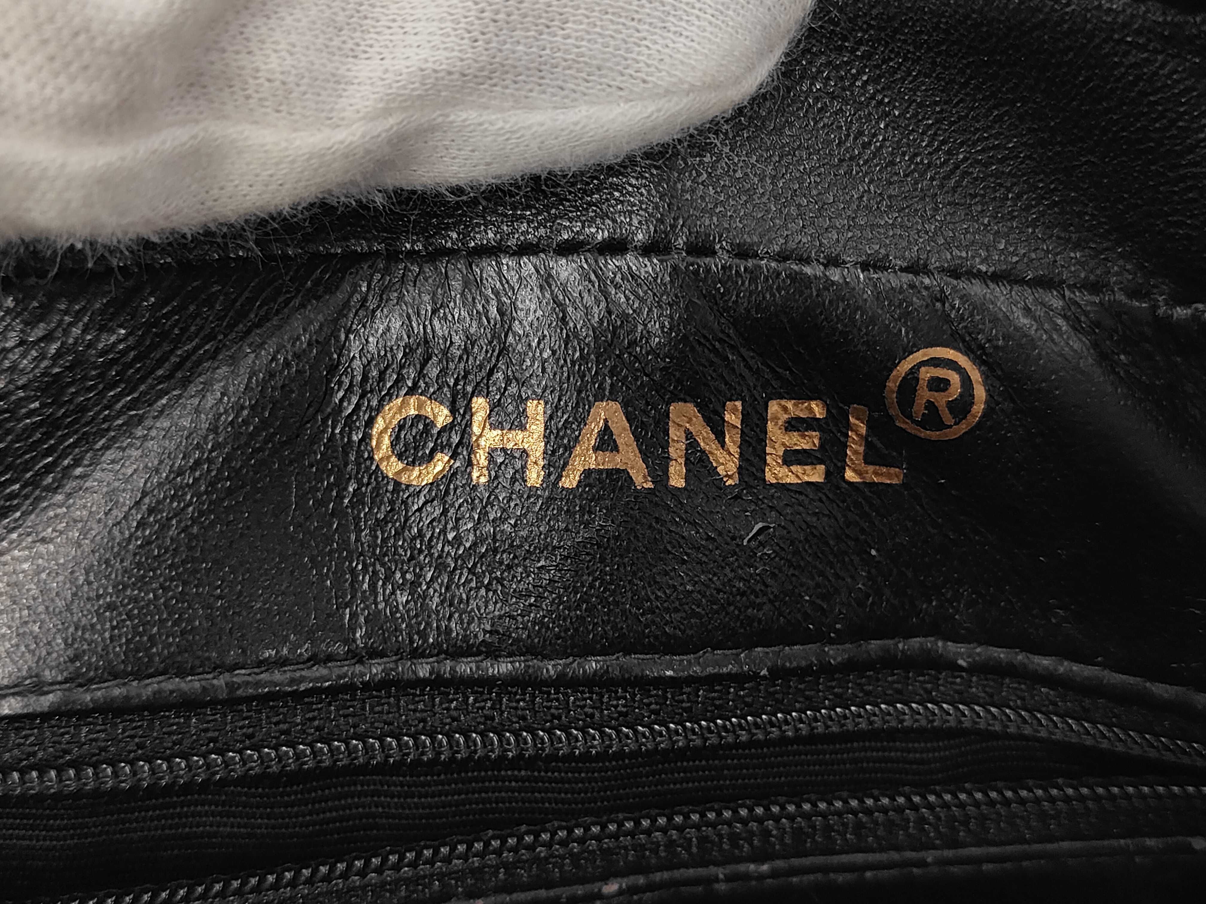 Coco Mark Canvas Black Gold Hardware Handbag — view 10