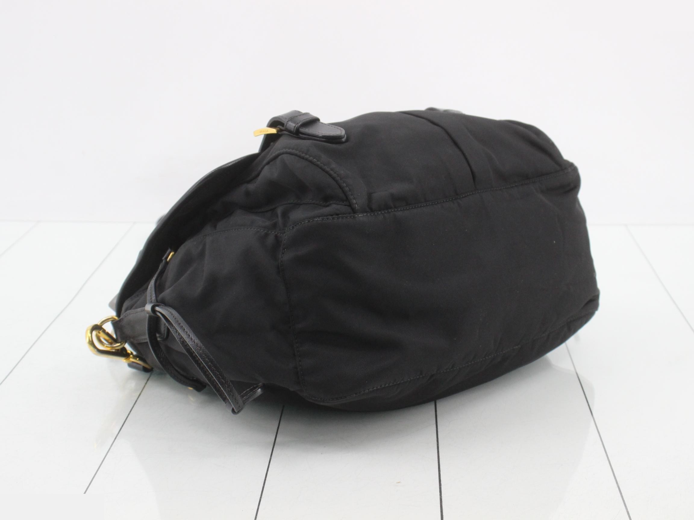 Nylon leather shoulder bag — view 5