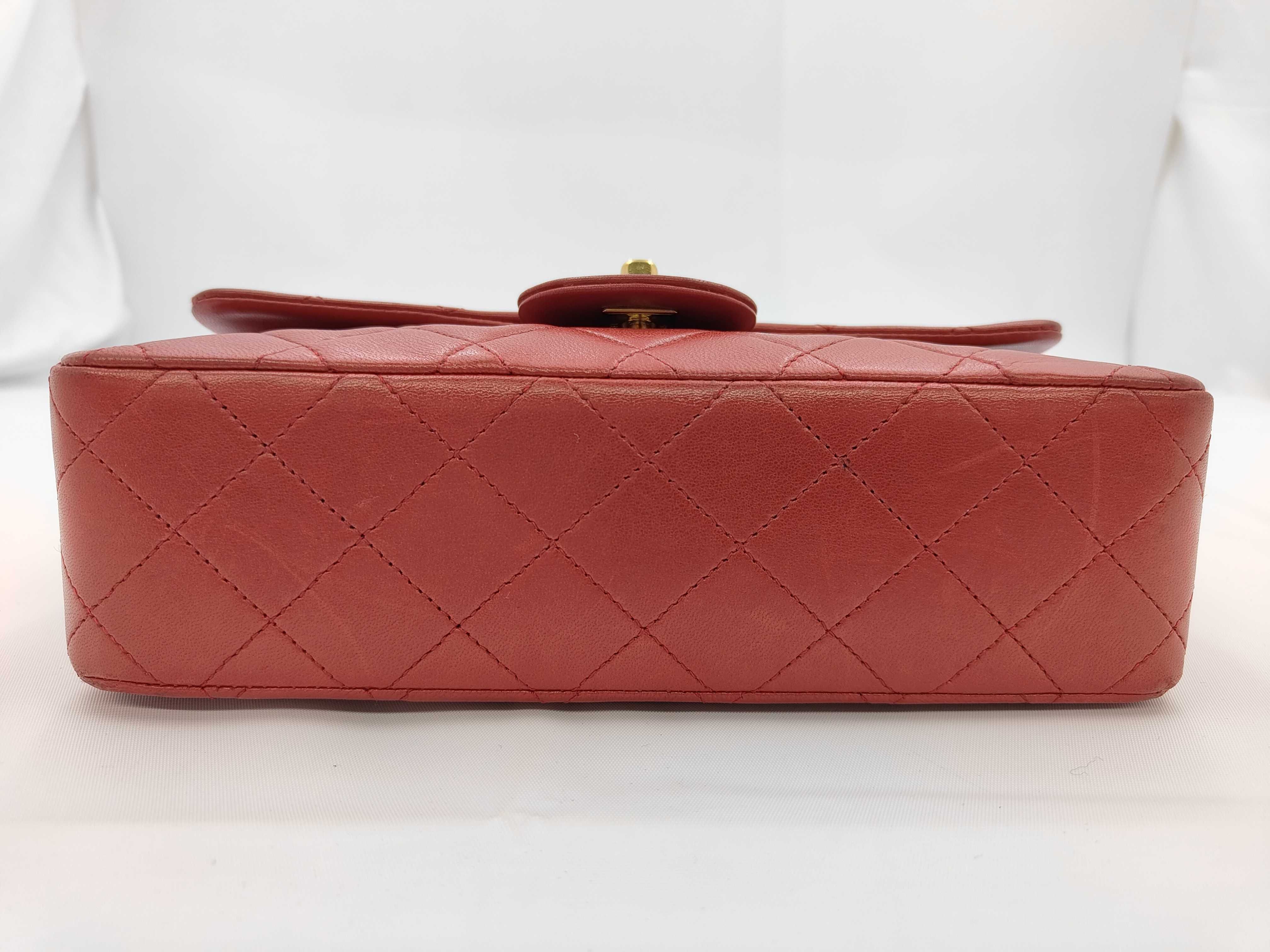 Matelassé 23 Double Flap Red Shoulder Bag (Stamp No. 0) — view 5
