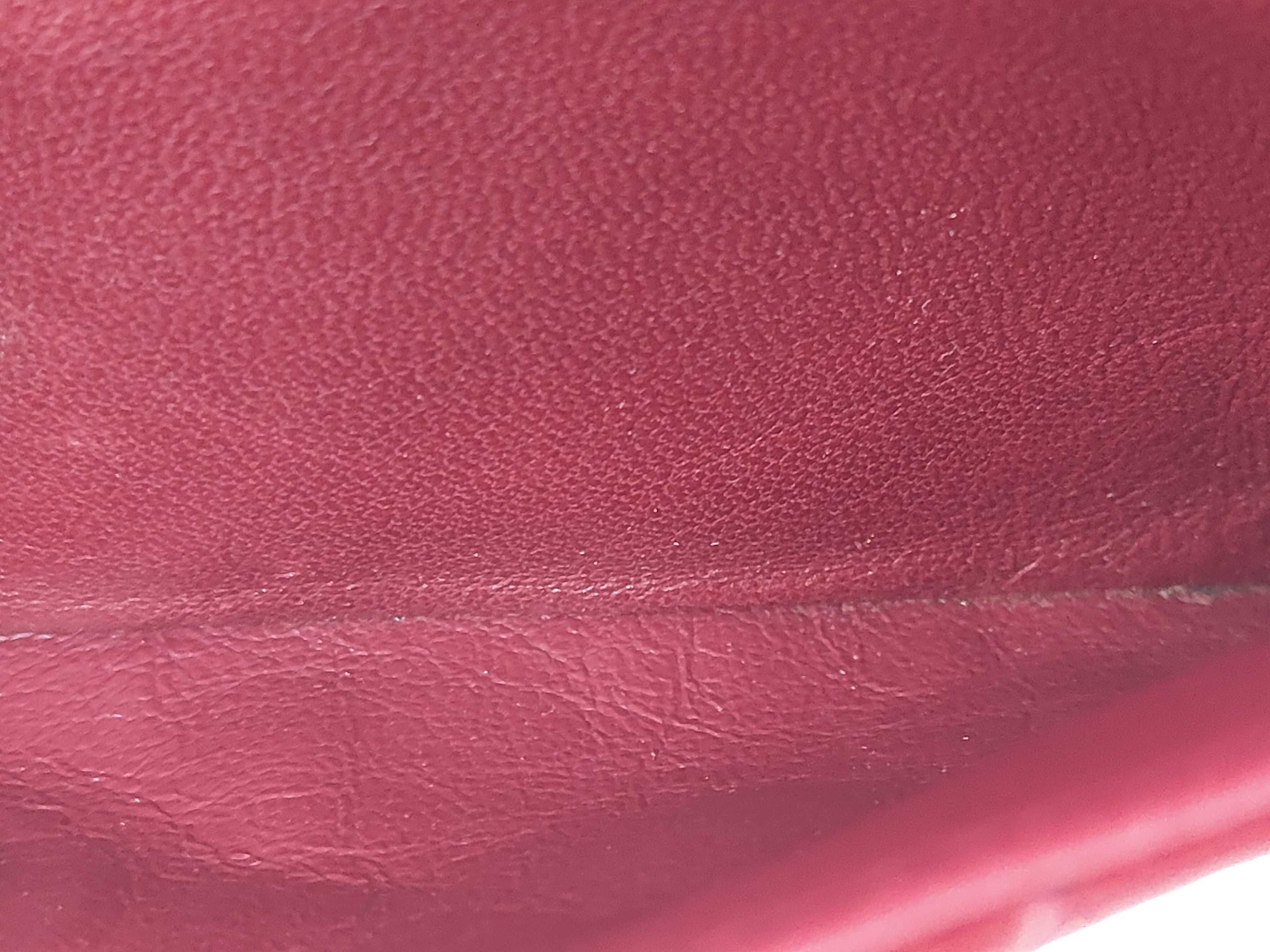 Matelassé 23 Double Flap Red Shoulder Bag (Stamp No. 0) — view 10