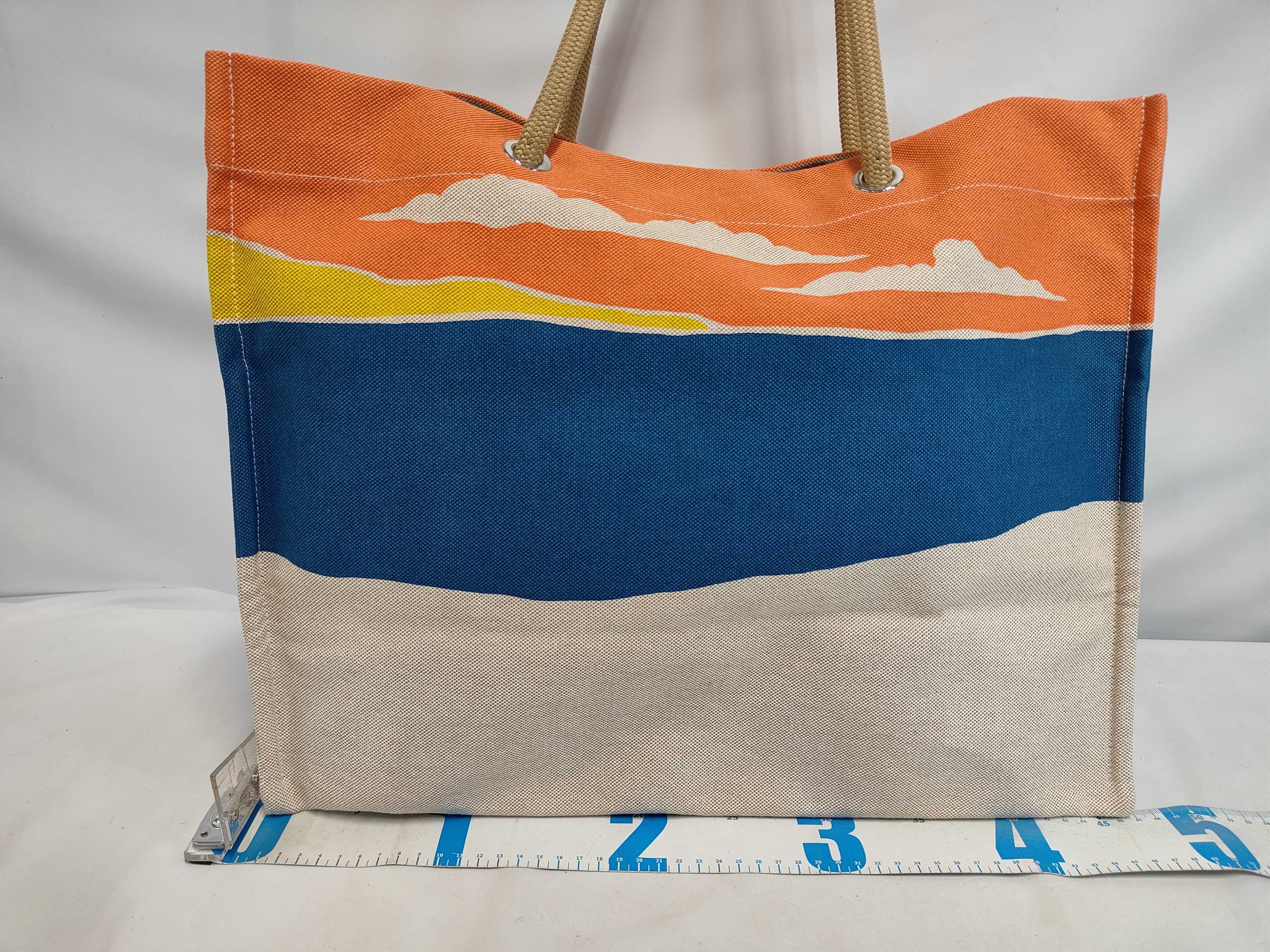 Canvas Beach Bag Escale à la Plage Multi Tote Bag — view 2