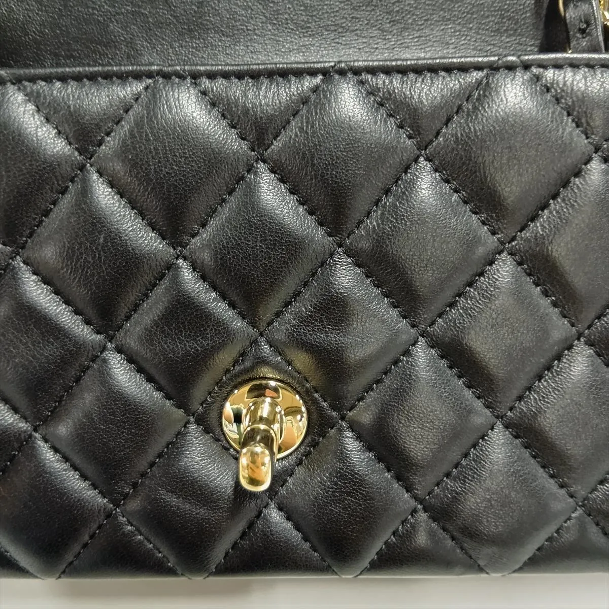 [Individually packaged] Chanel Mini Matelassé 20 Lambskin Single Flap Single Chain Bag, Black with Gold Hardware, 31250601, Serial Number 31-A69900 — view 14