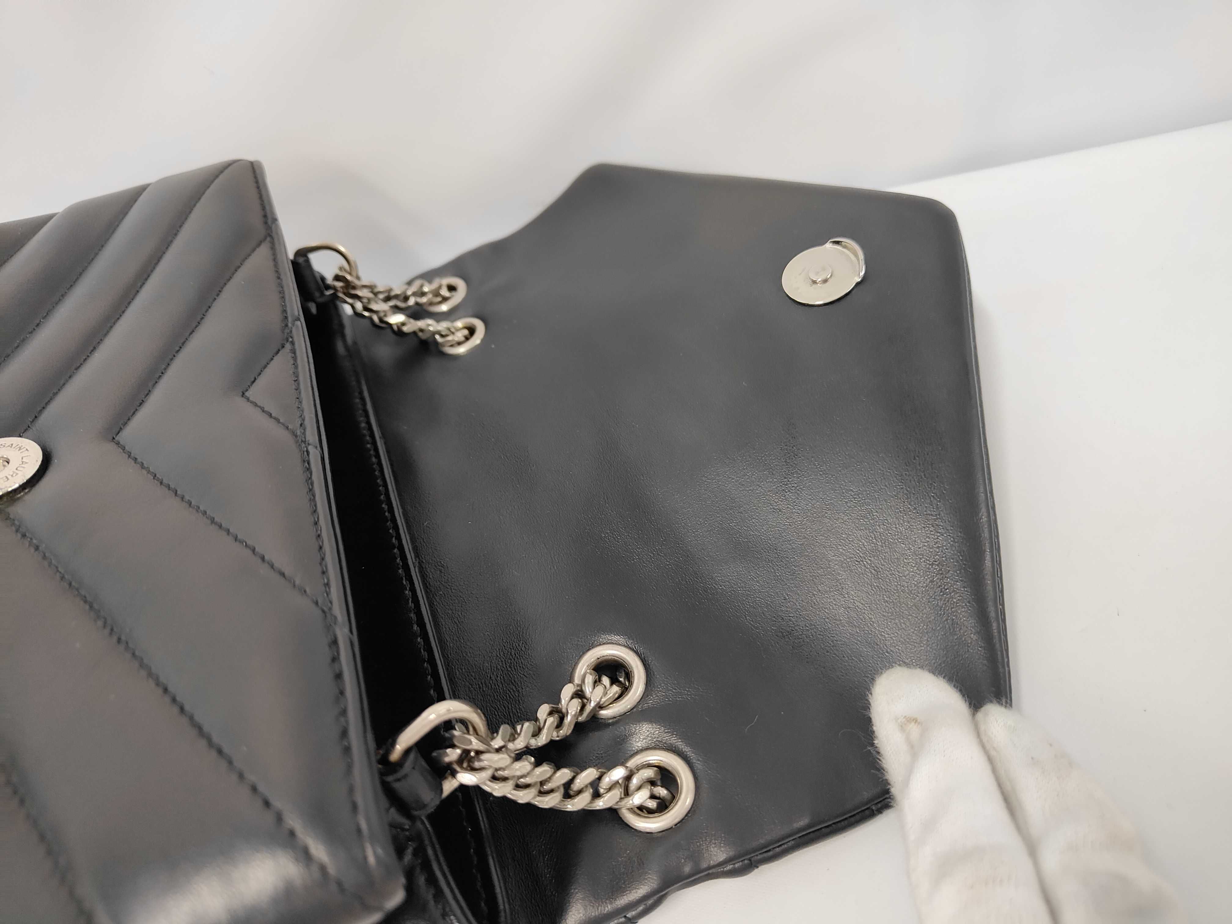 Loulou Leather Chain Shoulder Bag Black 494699 Shoulder Bag — view 7