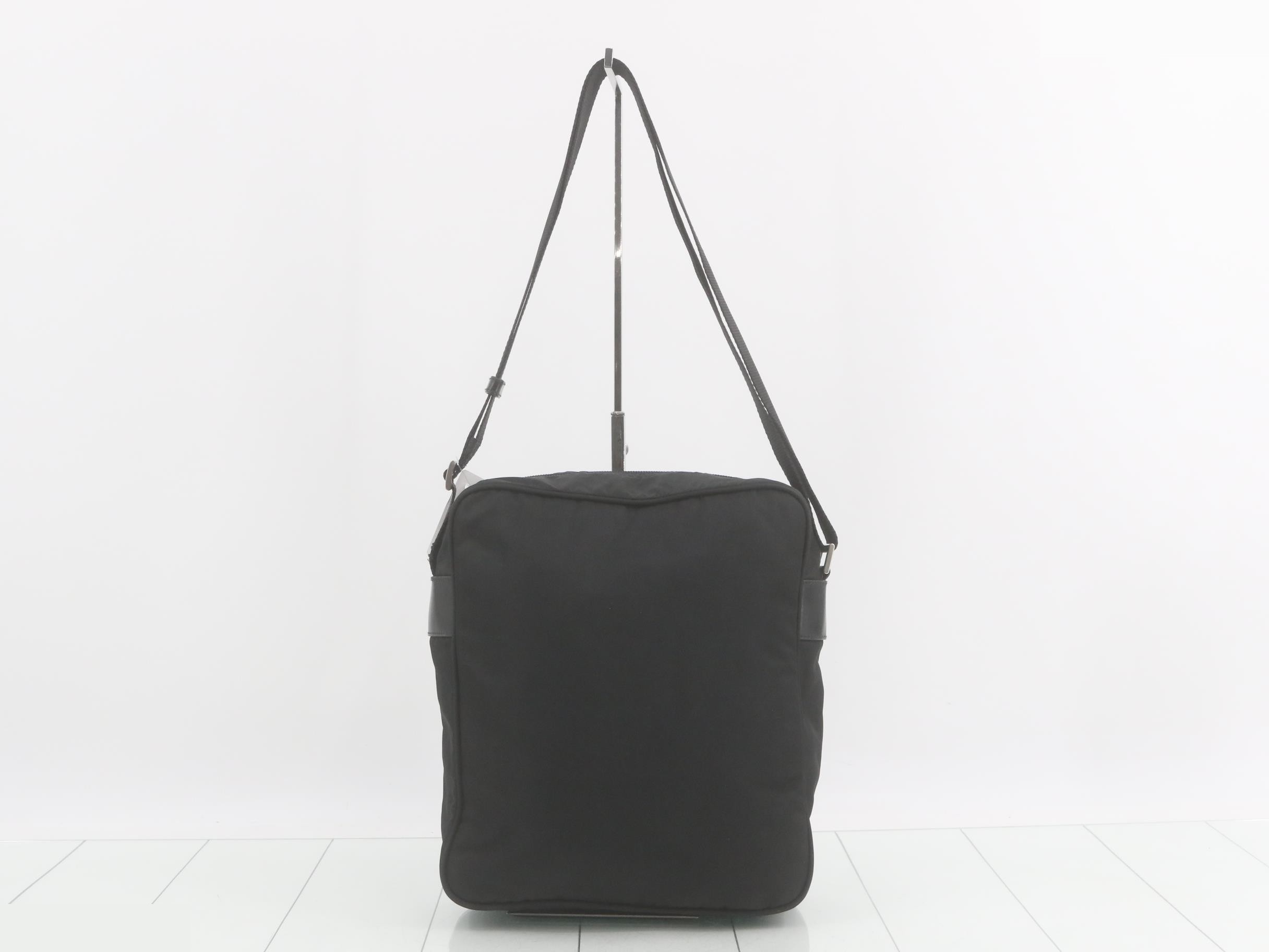Shoulder bag, nylon, black — view 2