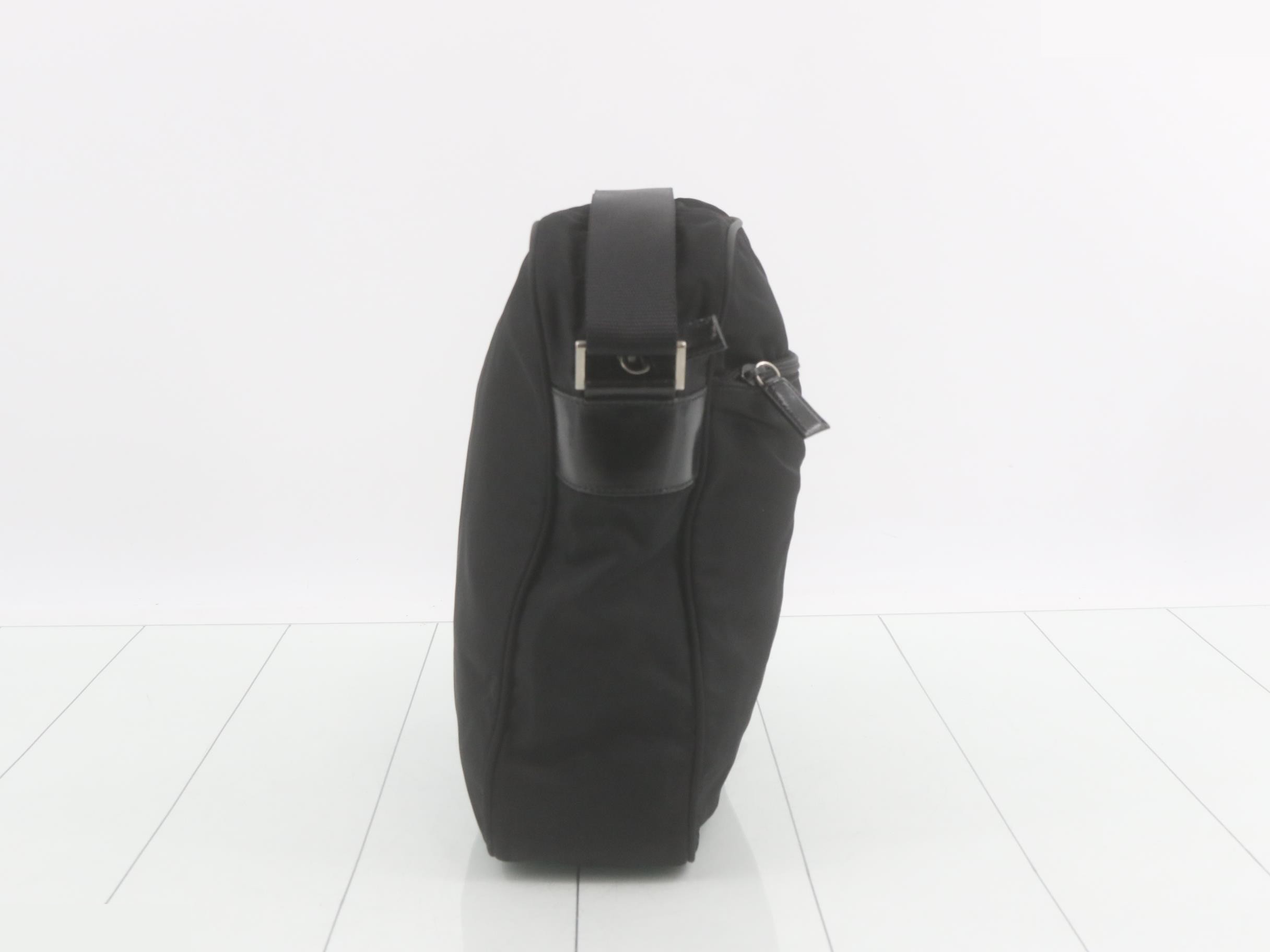 Shoulder bag, nylon, black — view 4