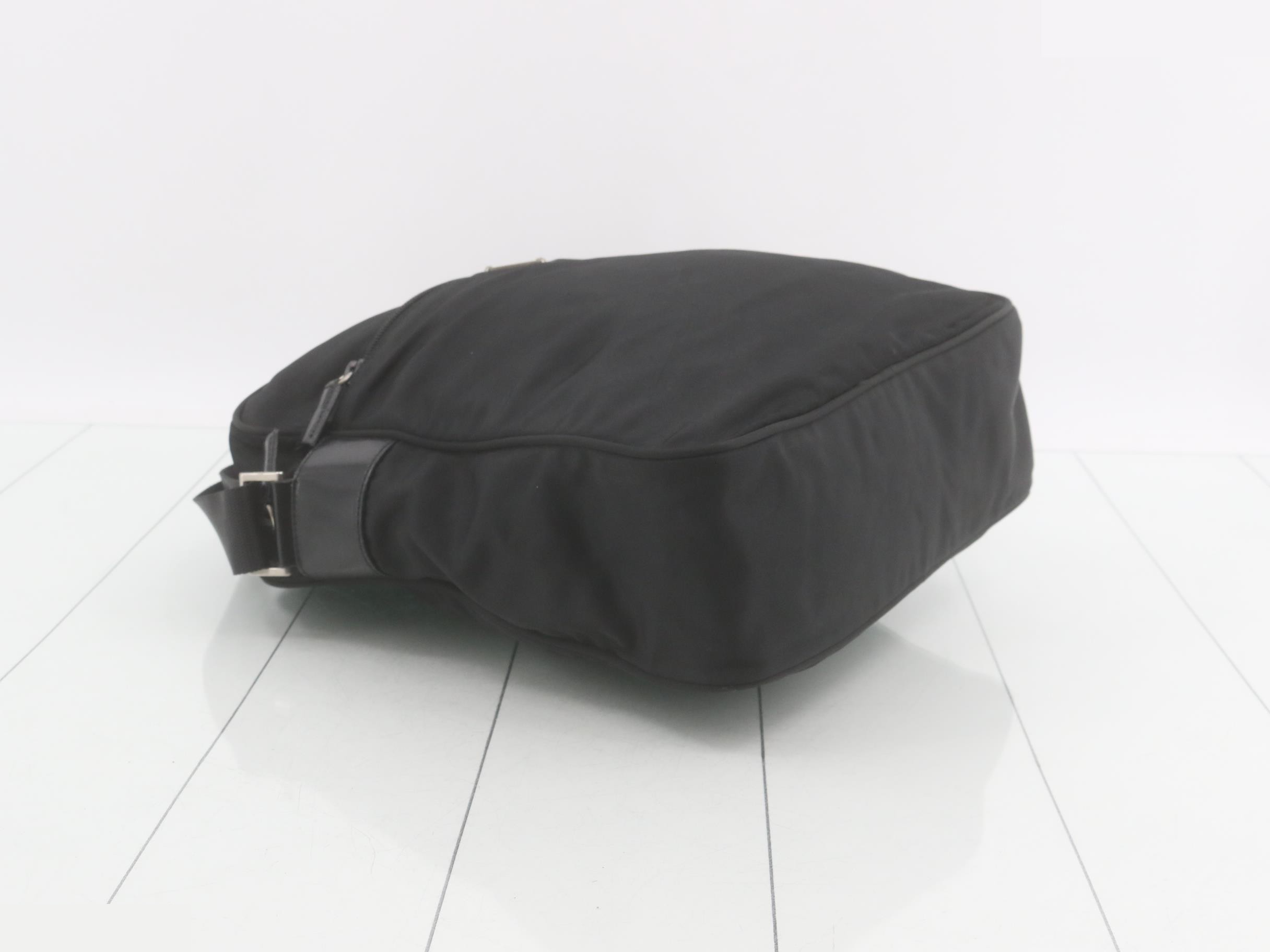 Shoulder bag, nylon, black — view 5