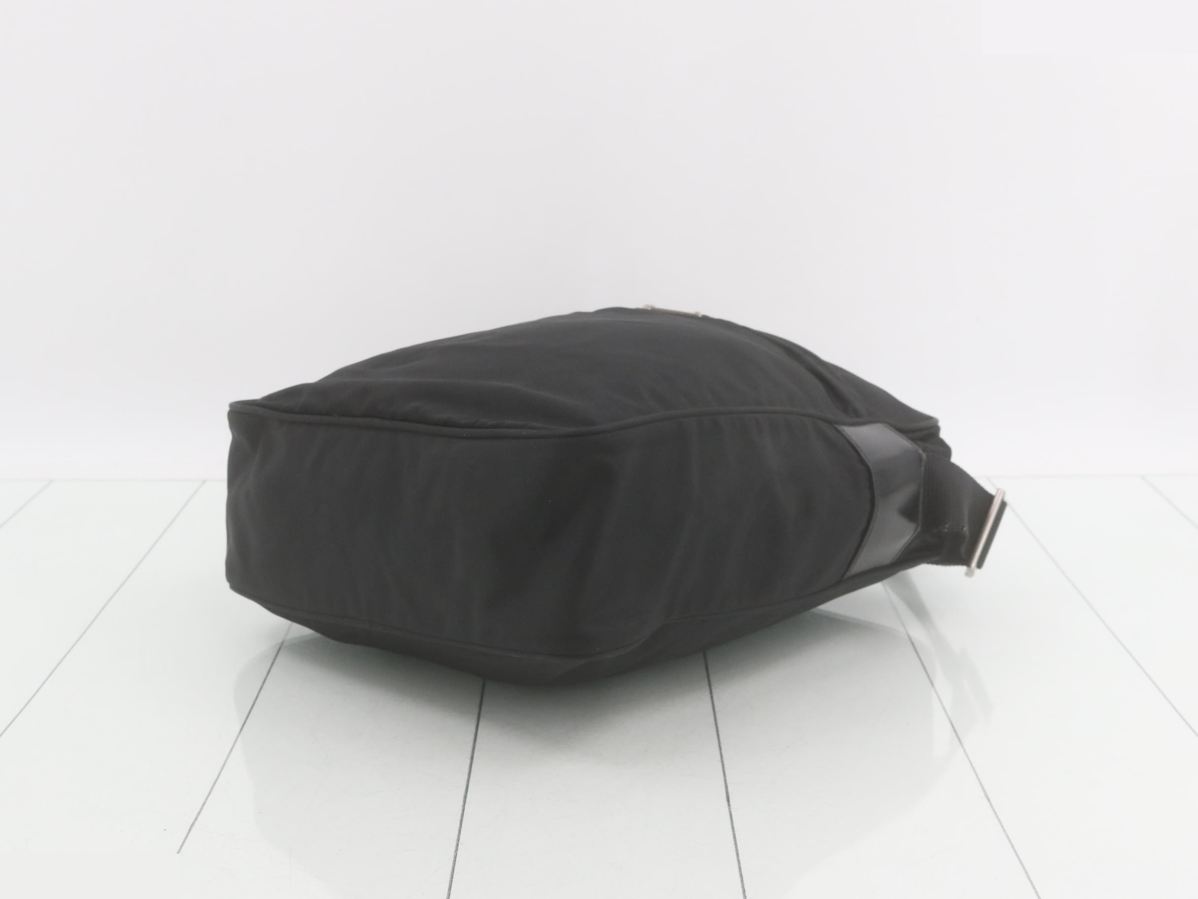 Shoulder bag, nylon, black — view 6