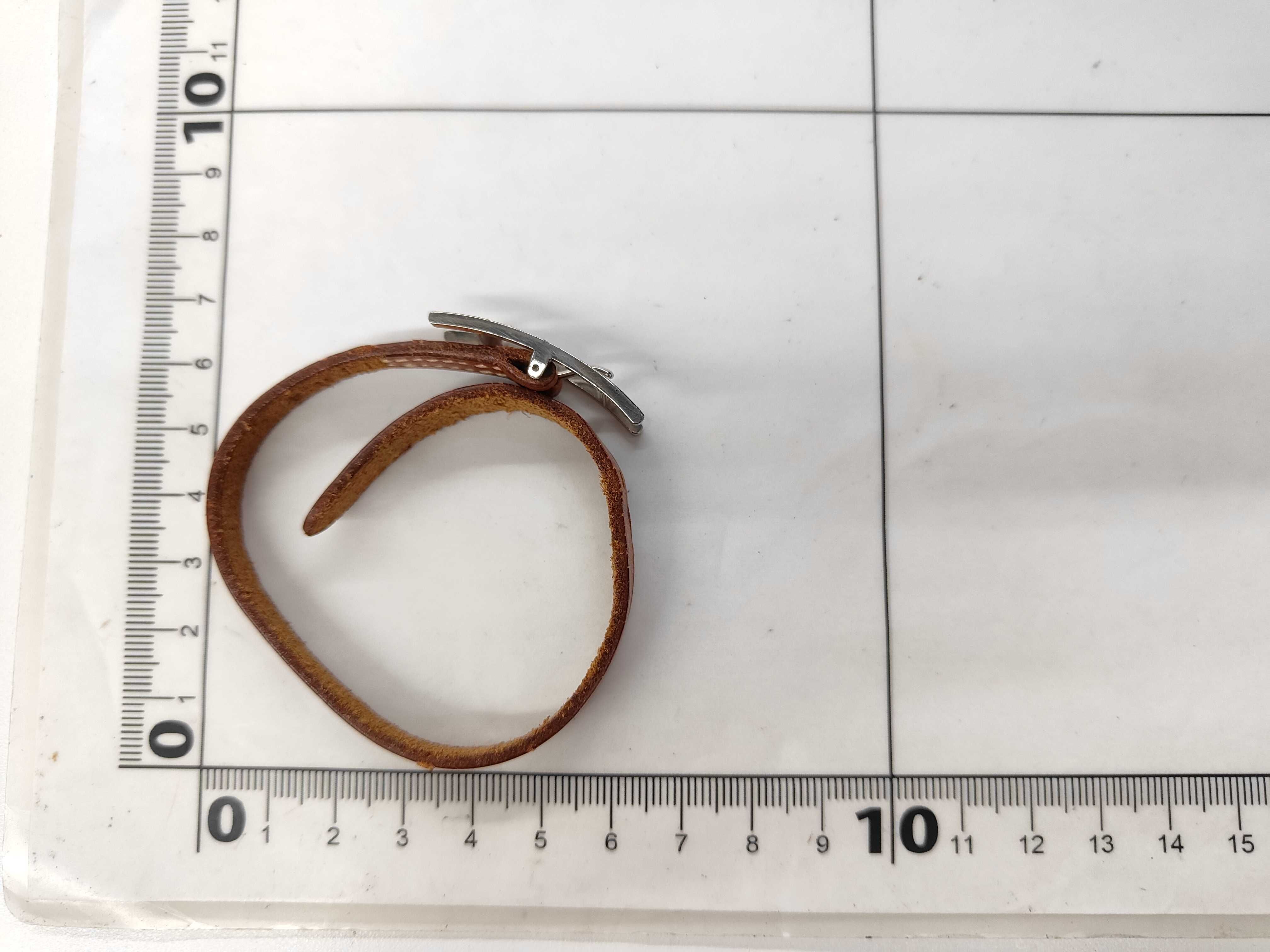 Api Leather Bracelet, Brown, Wrist Circumference Approx. 17.5cm, Bracelet/Bangle — view 6