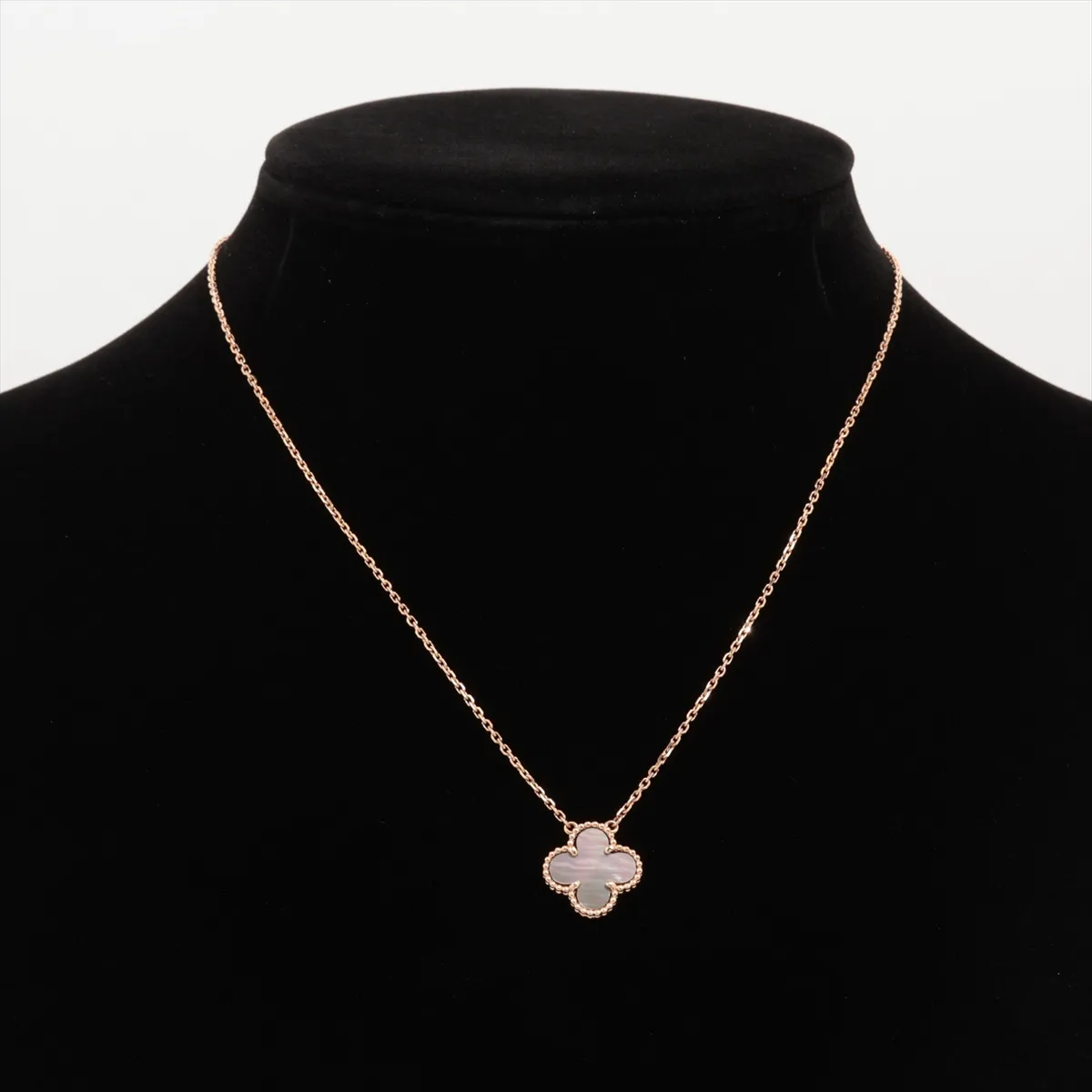 Vintage Alhambra Gray Shell Necklace 750(PG) 5.0g JB847336 Shell — view 5