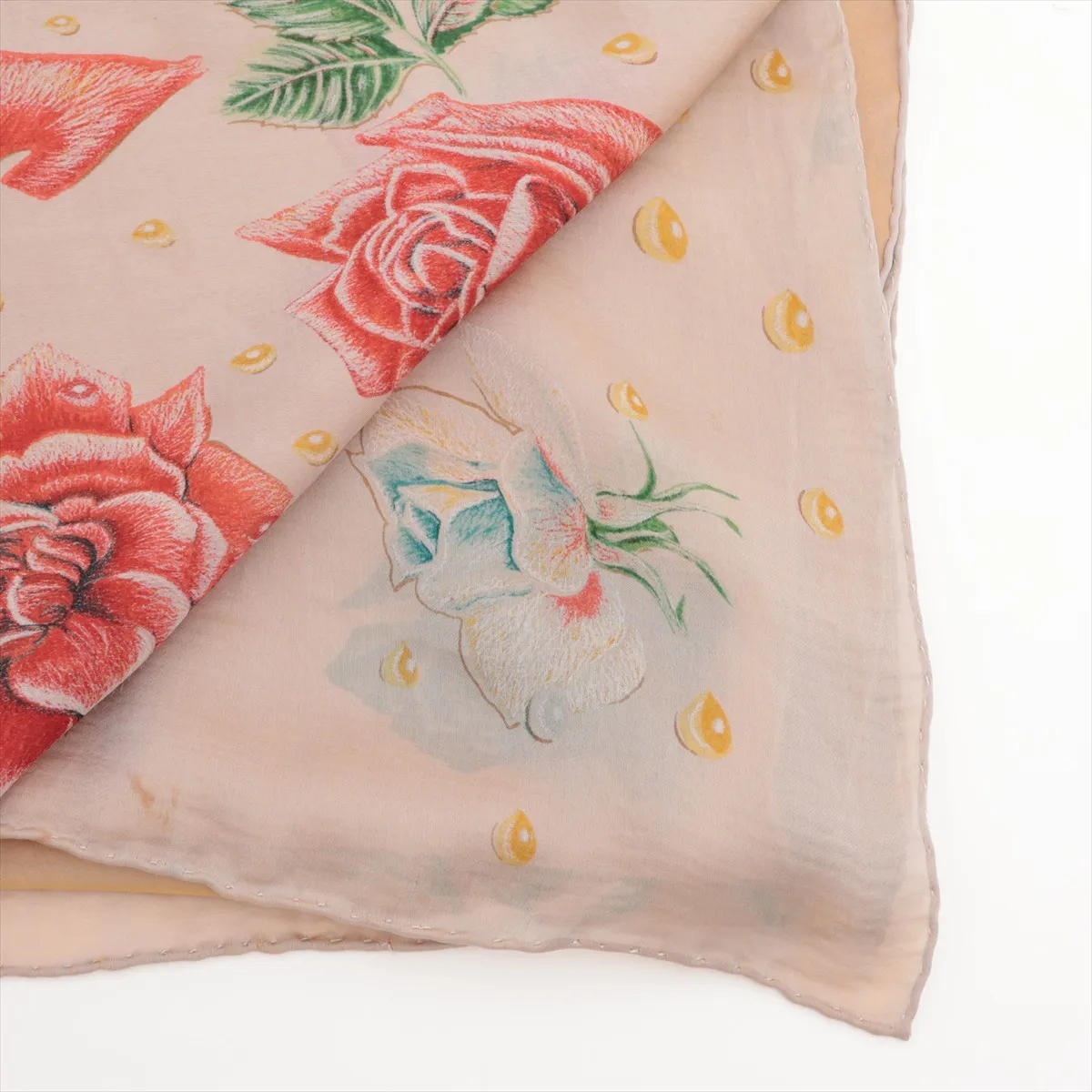 silk stole, orange, with — view 2