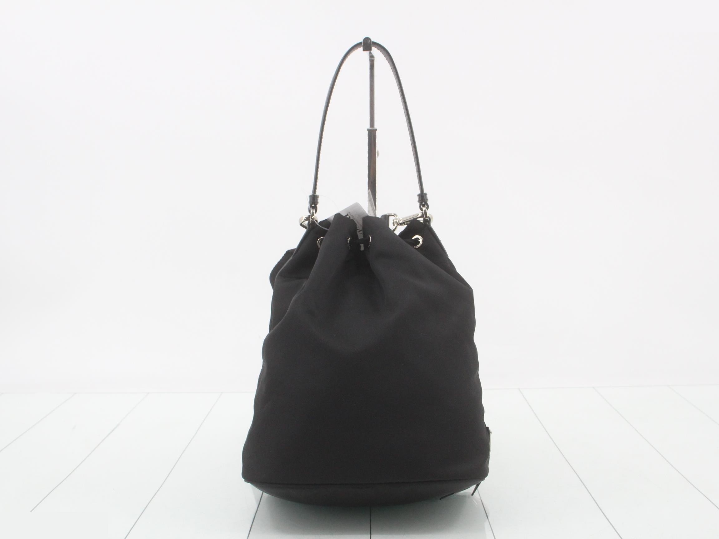 Nylon Robo Patch Drawstring 2-Way Shoulder Bag — view 2