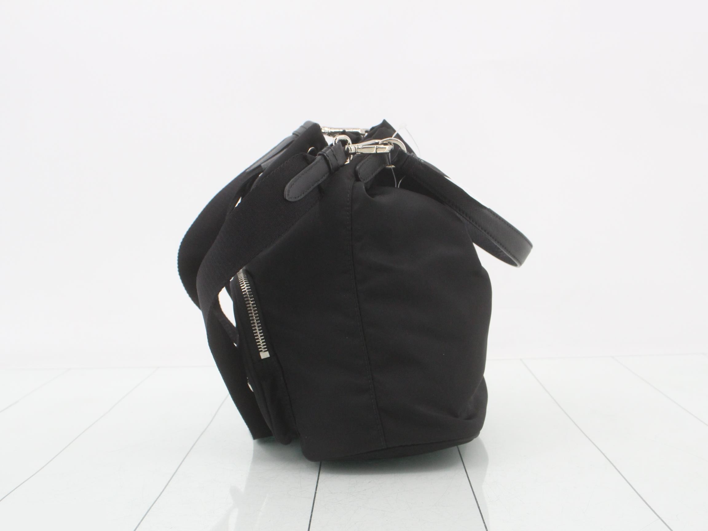 Nylon Robo Patch Drawstring 2-Way Shoulder Bag — view 3