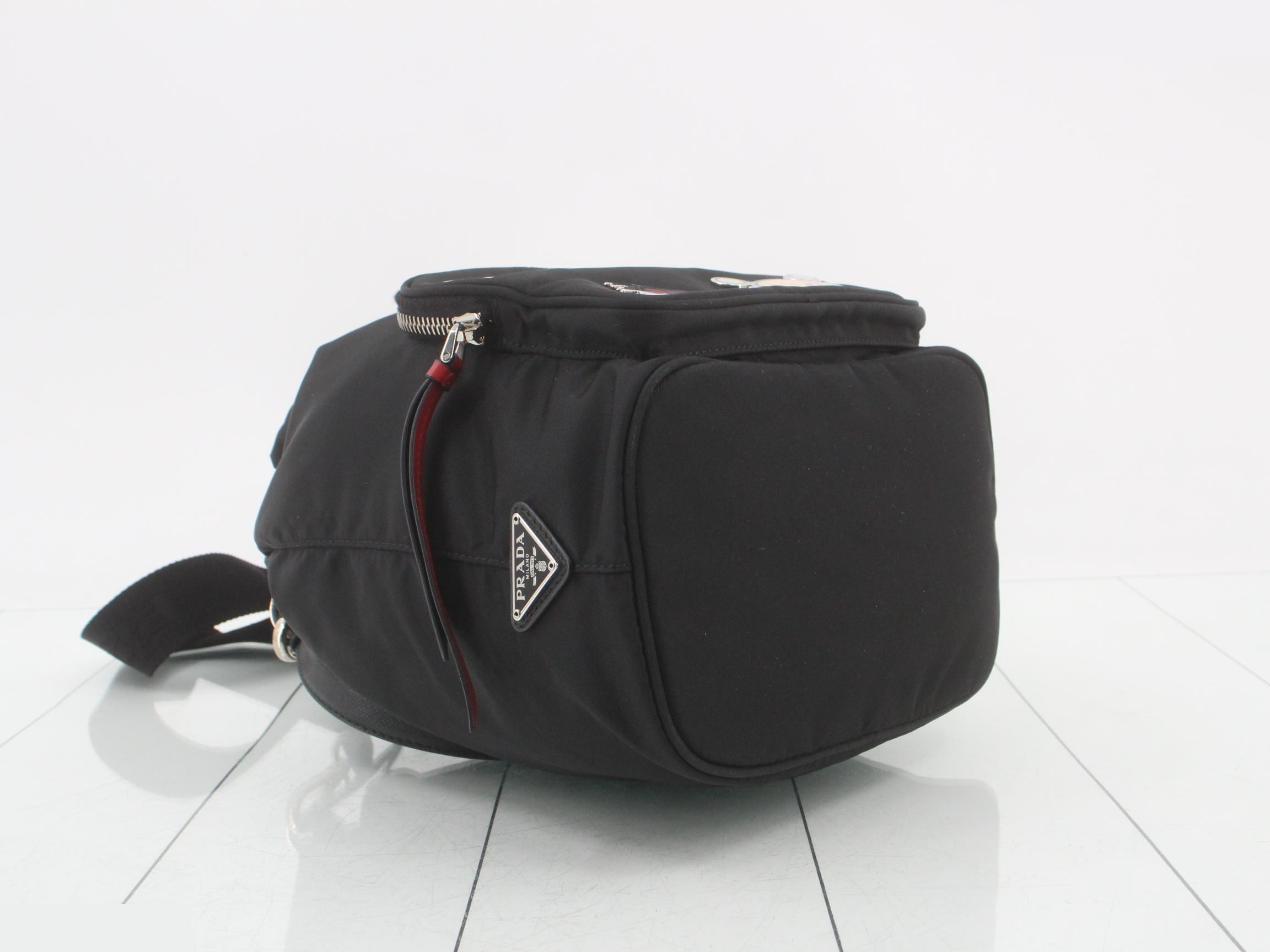 Nylon Robo Patch Drawstring 2-Way Shoulder Bag — view 5