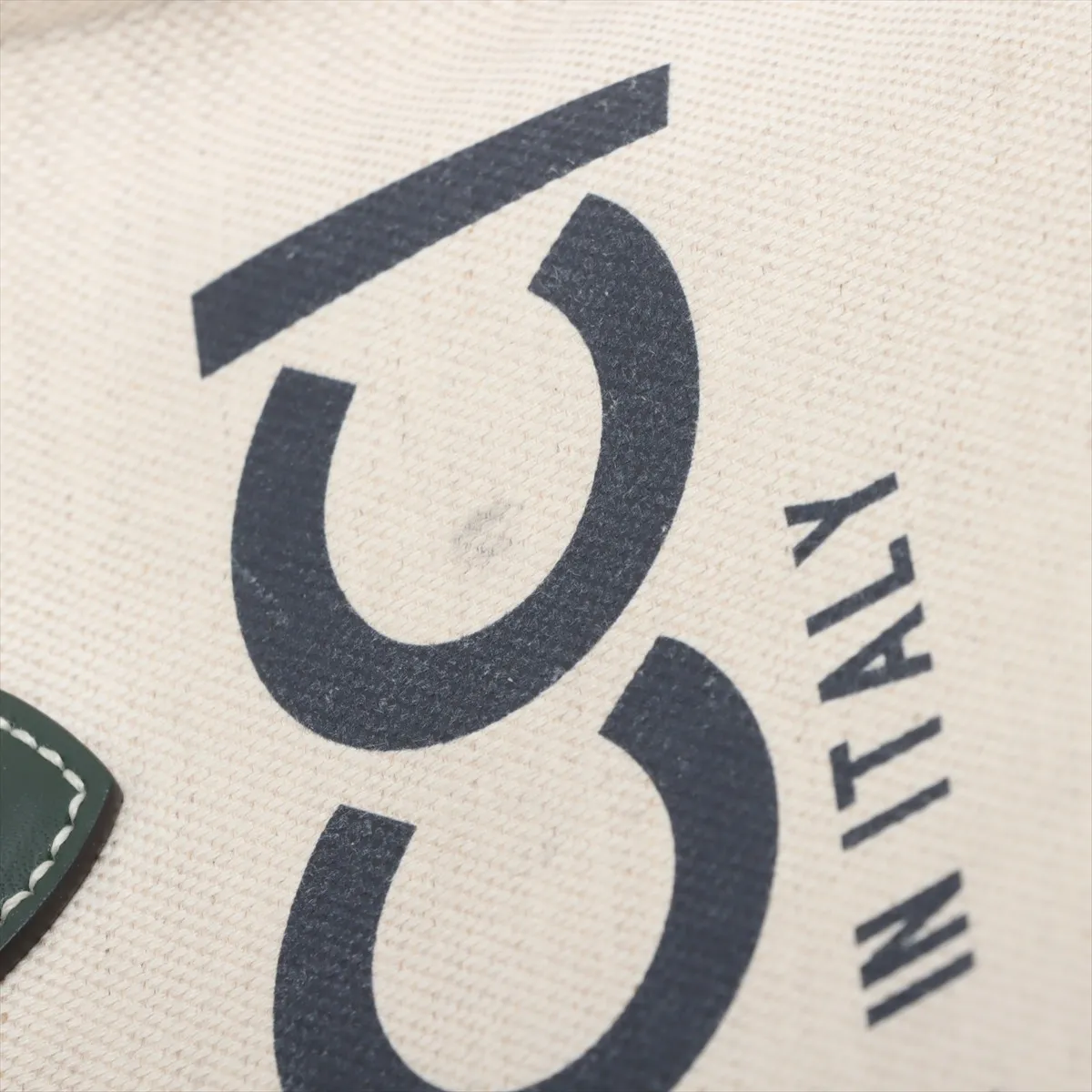 Logo Print Canvas x Leather 2-Way Handbag, Beige x Green, 772144 — view 15
