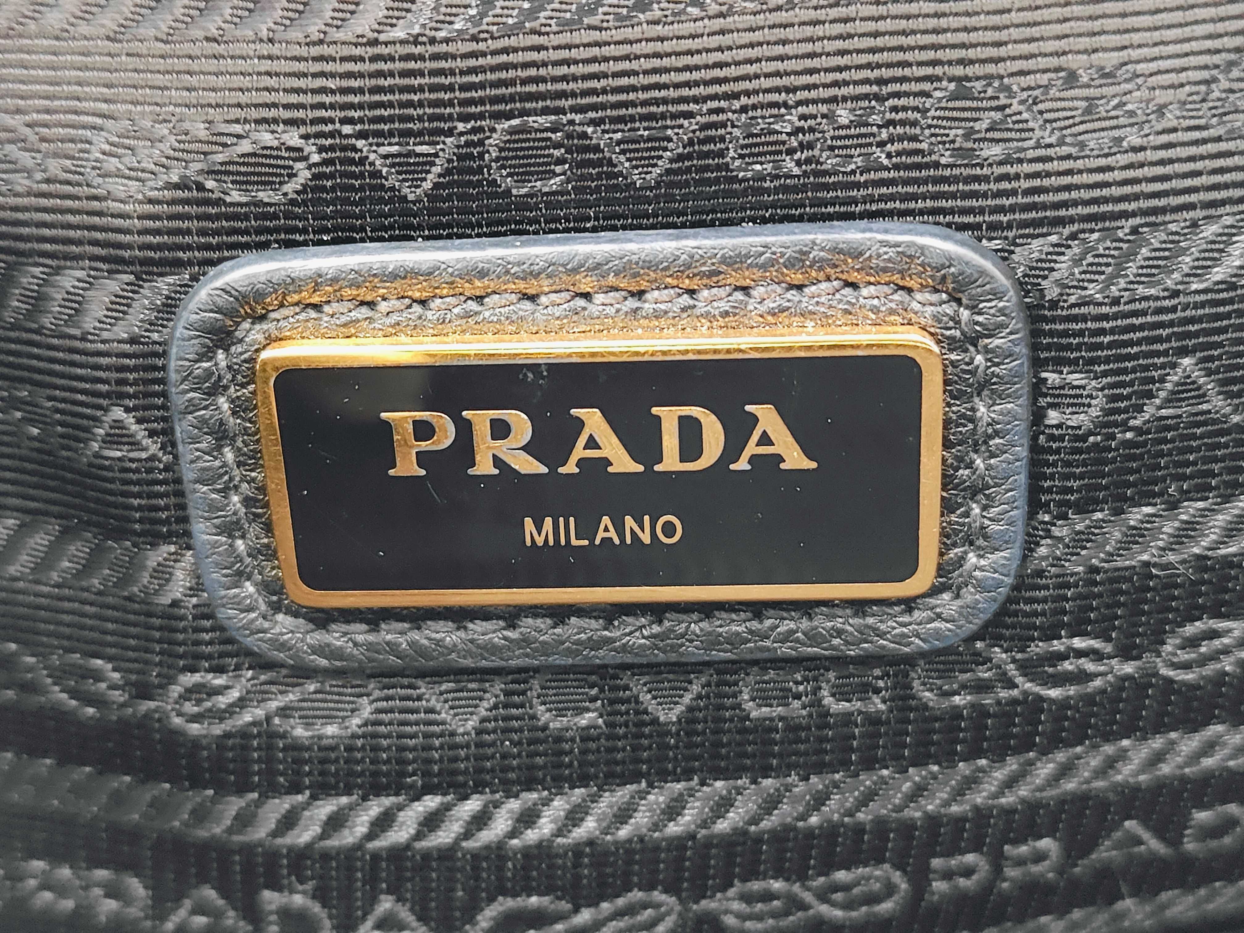 Leather Shoulder Bag, Black — view 11
