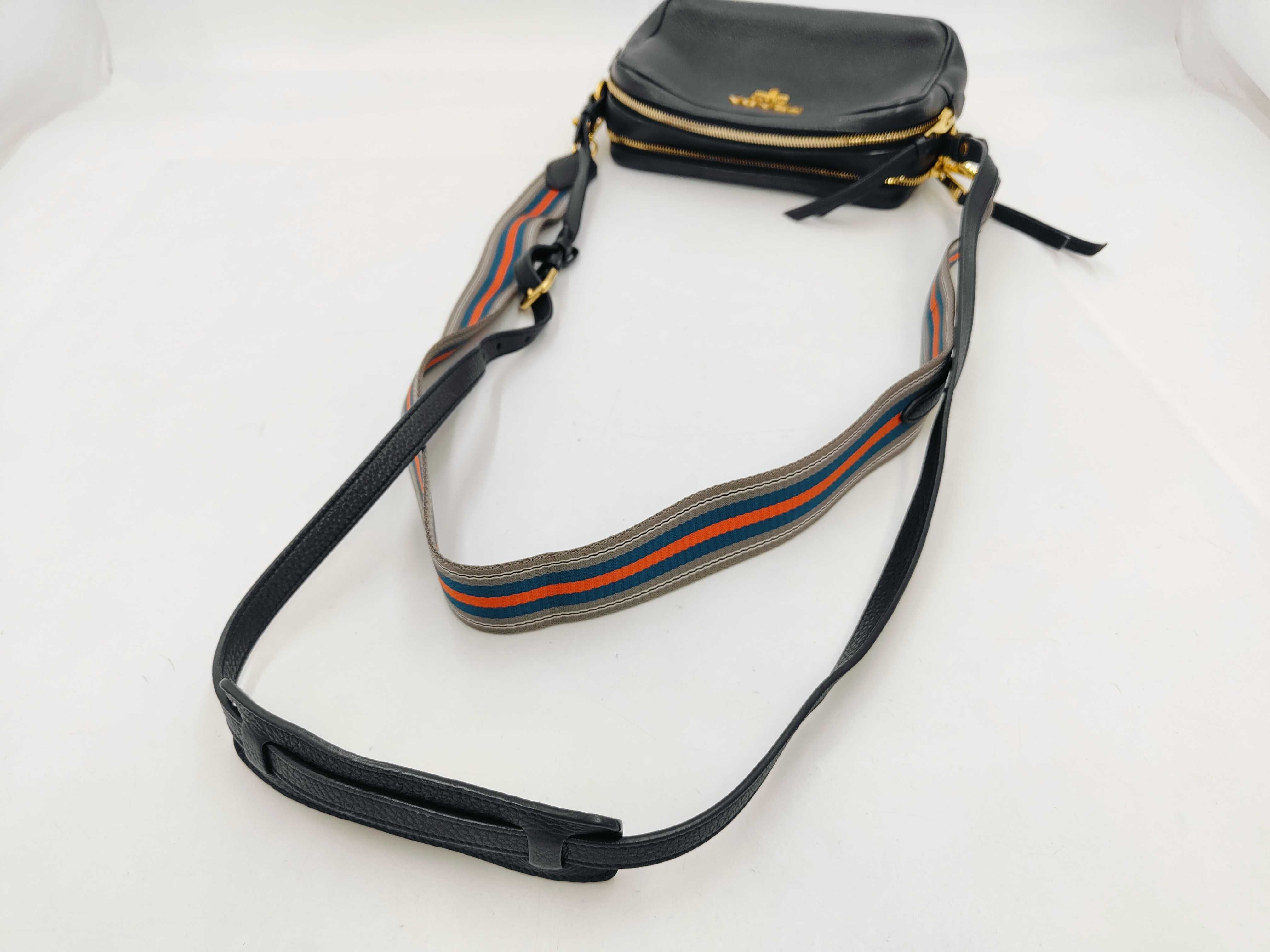 Leather Shoulder Bag, Black — view 3