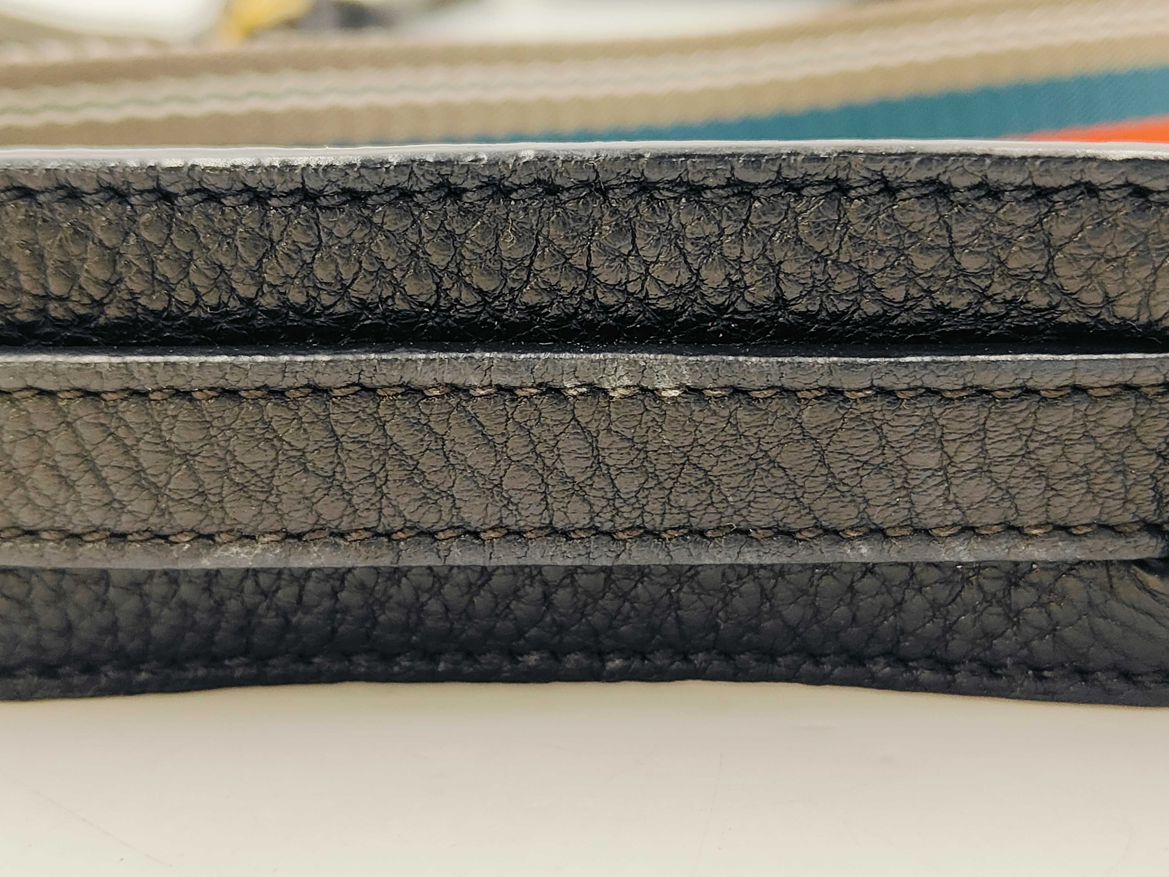 Leather Shoulder Bag, Black — view 4
