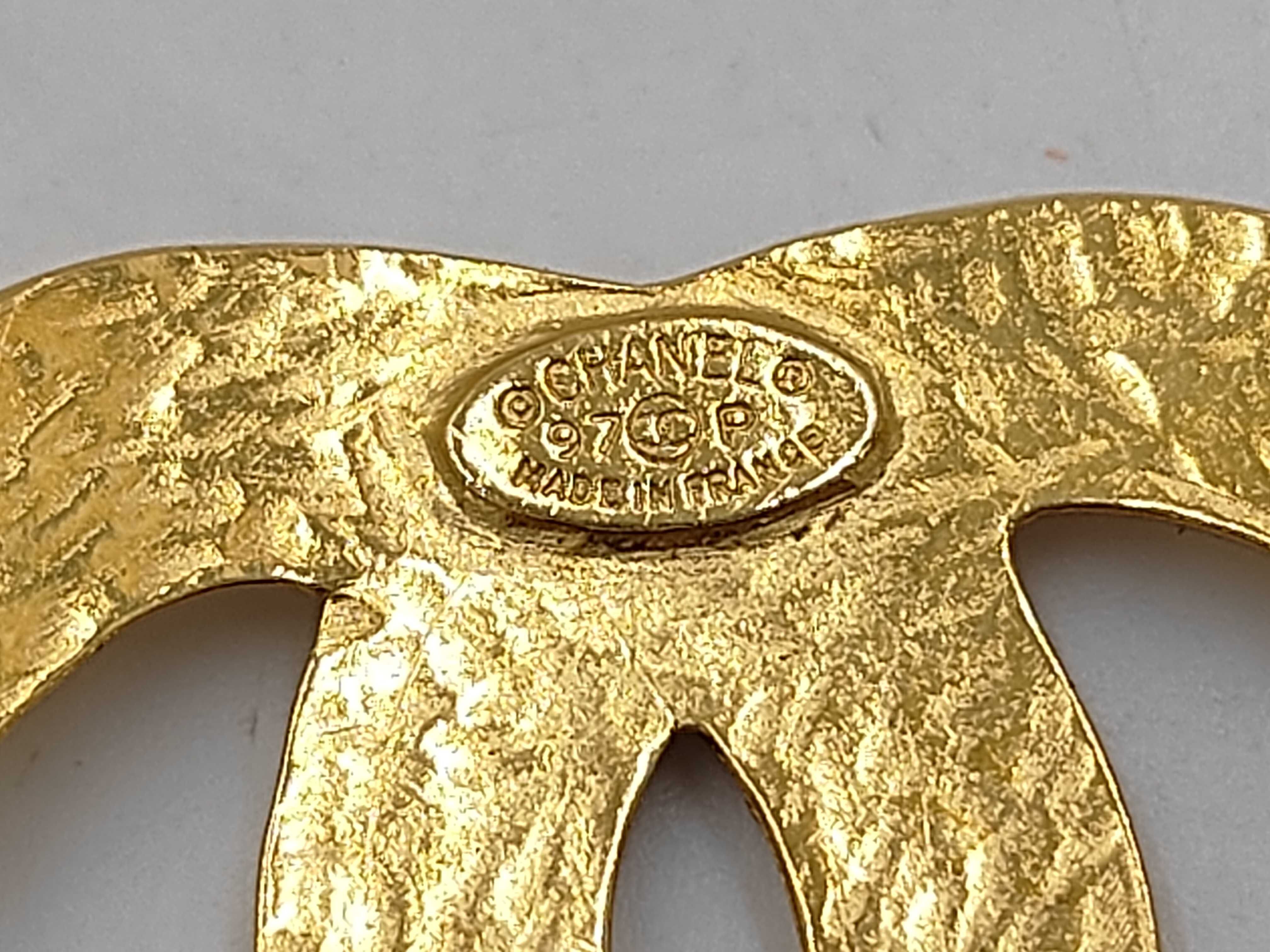 Brooch, Coco Mark, Gold x Red, 97P Brooch — view 5