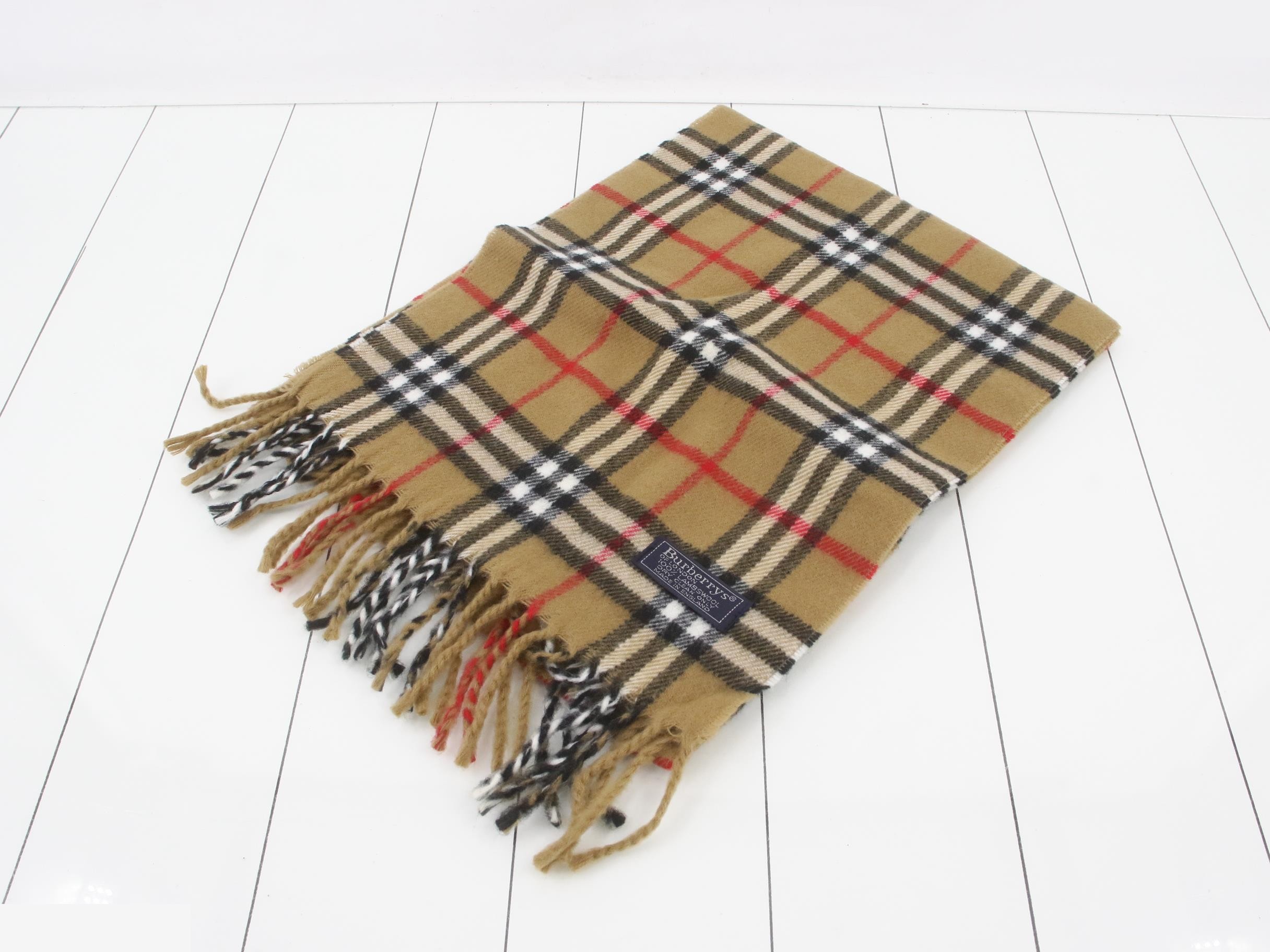 Nova Check Scarf, Beige