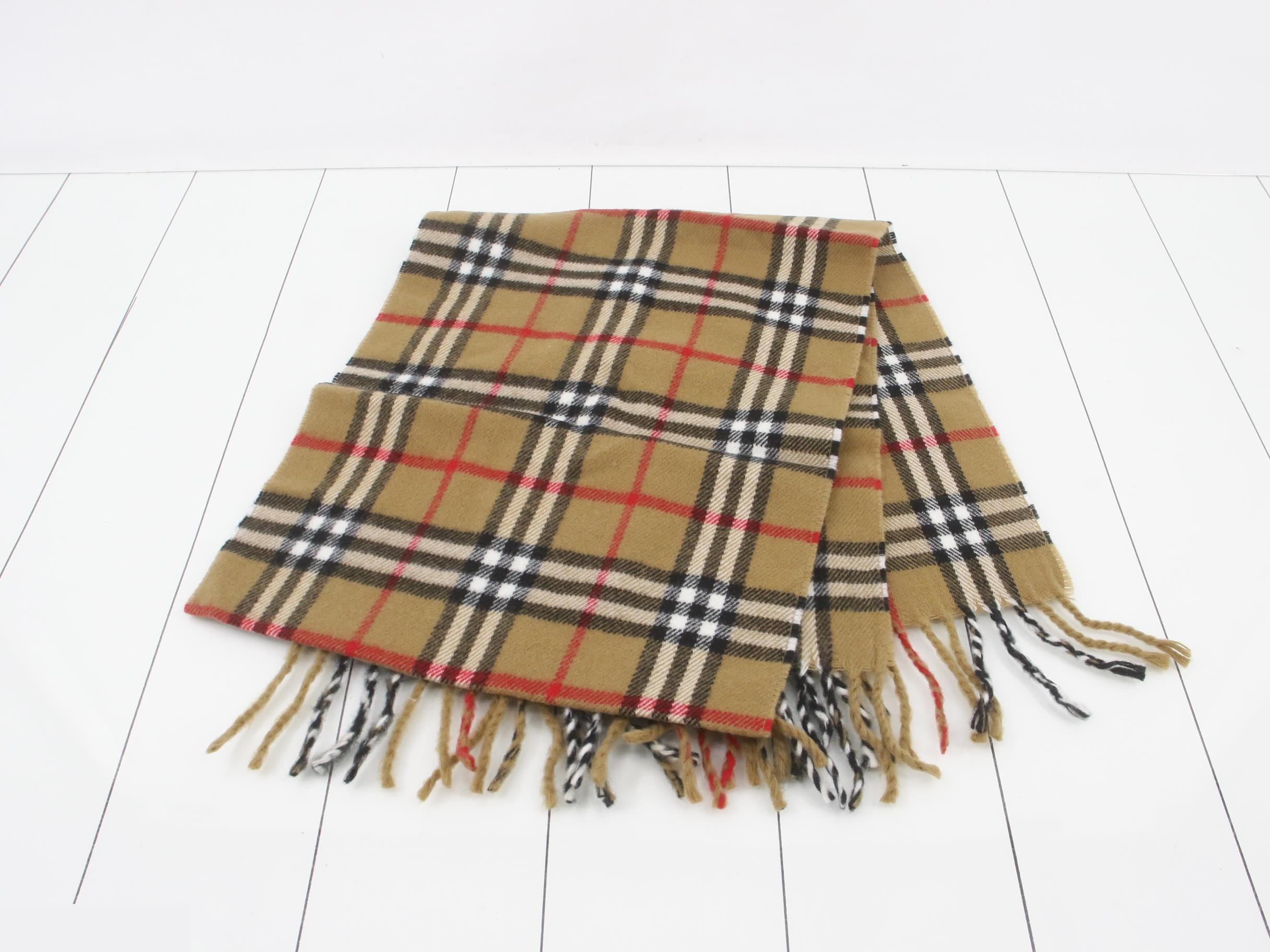 Nova Check Scarf, Beige — view 3