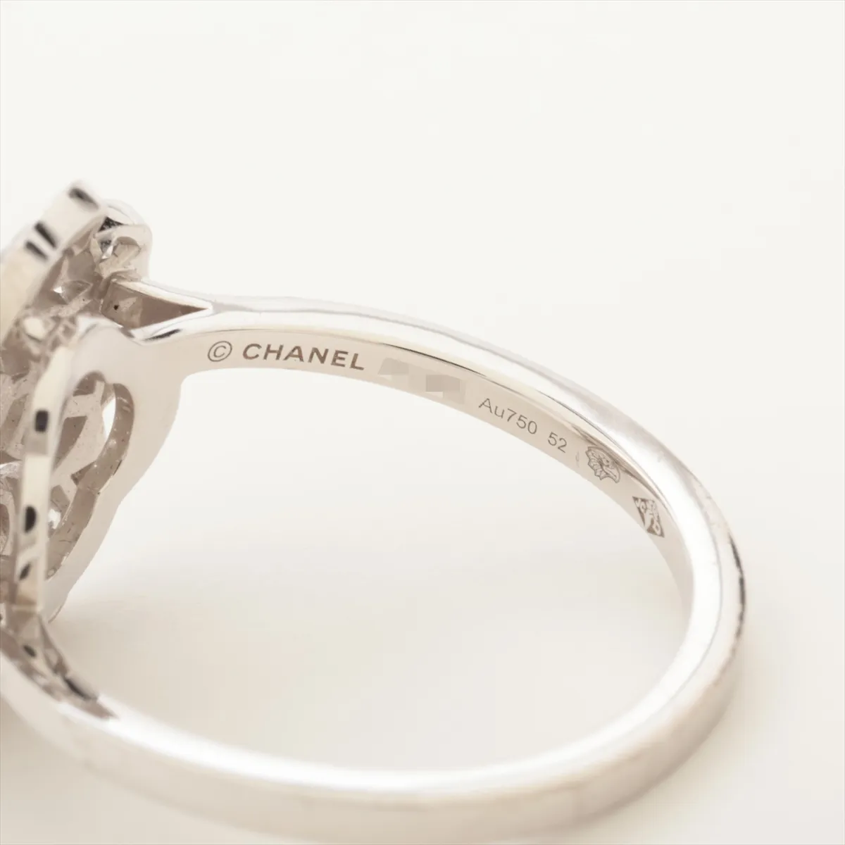 Camellia Diamond Ring 750(WG) 4.0g 52 DT7240 — view 3