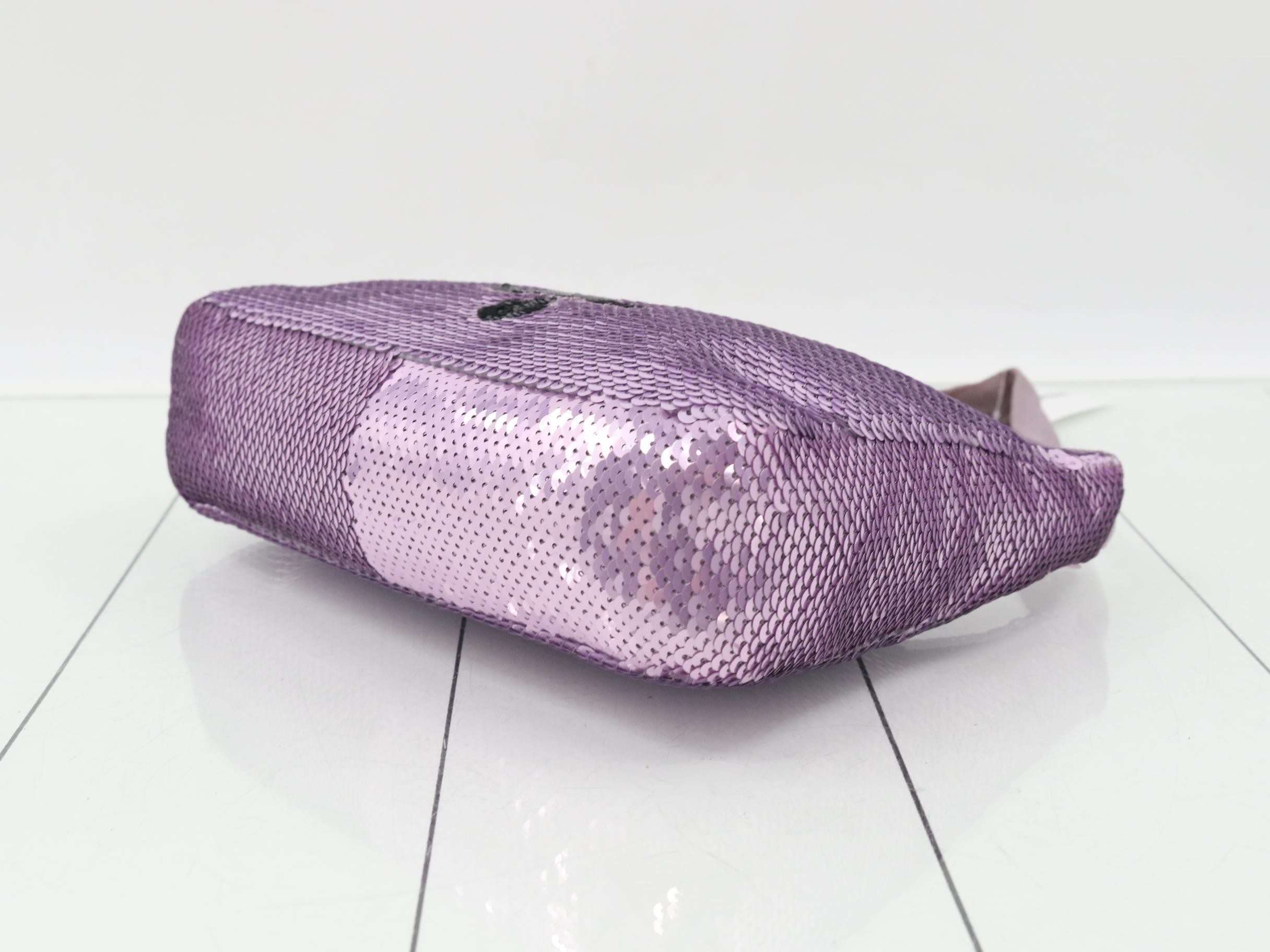 Sequin Logo One-Shoulder Bag — view 6