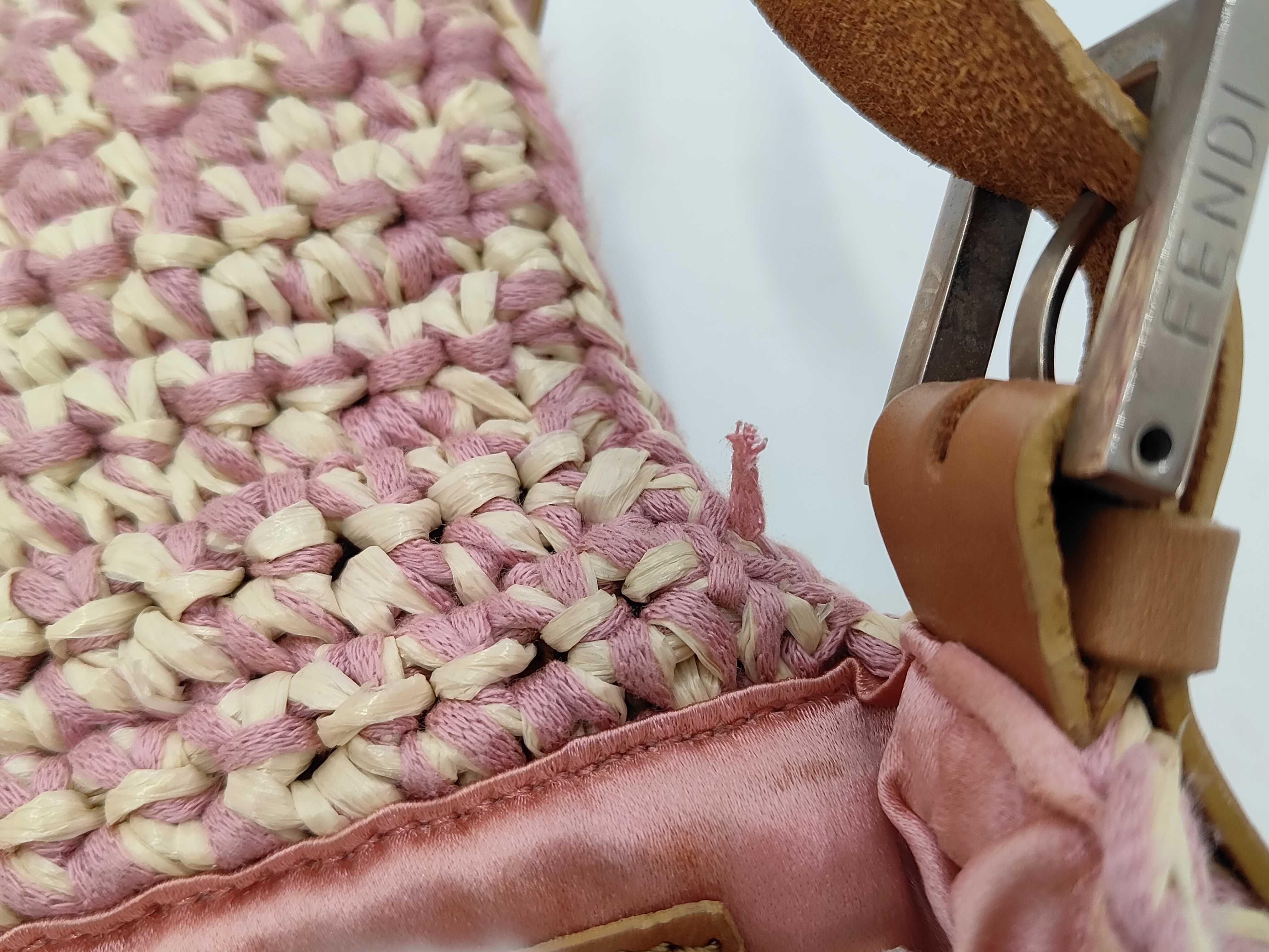 Mamma Bucket Raffia x Leather Shoulder Bag 16059 — view 11