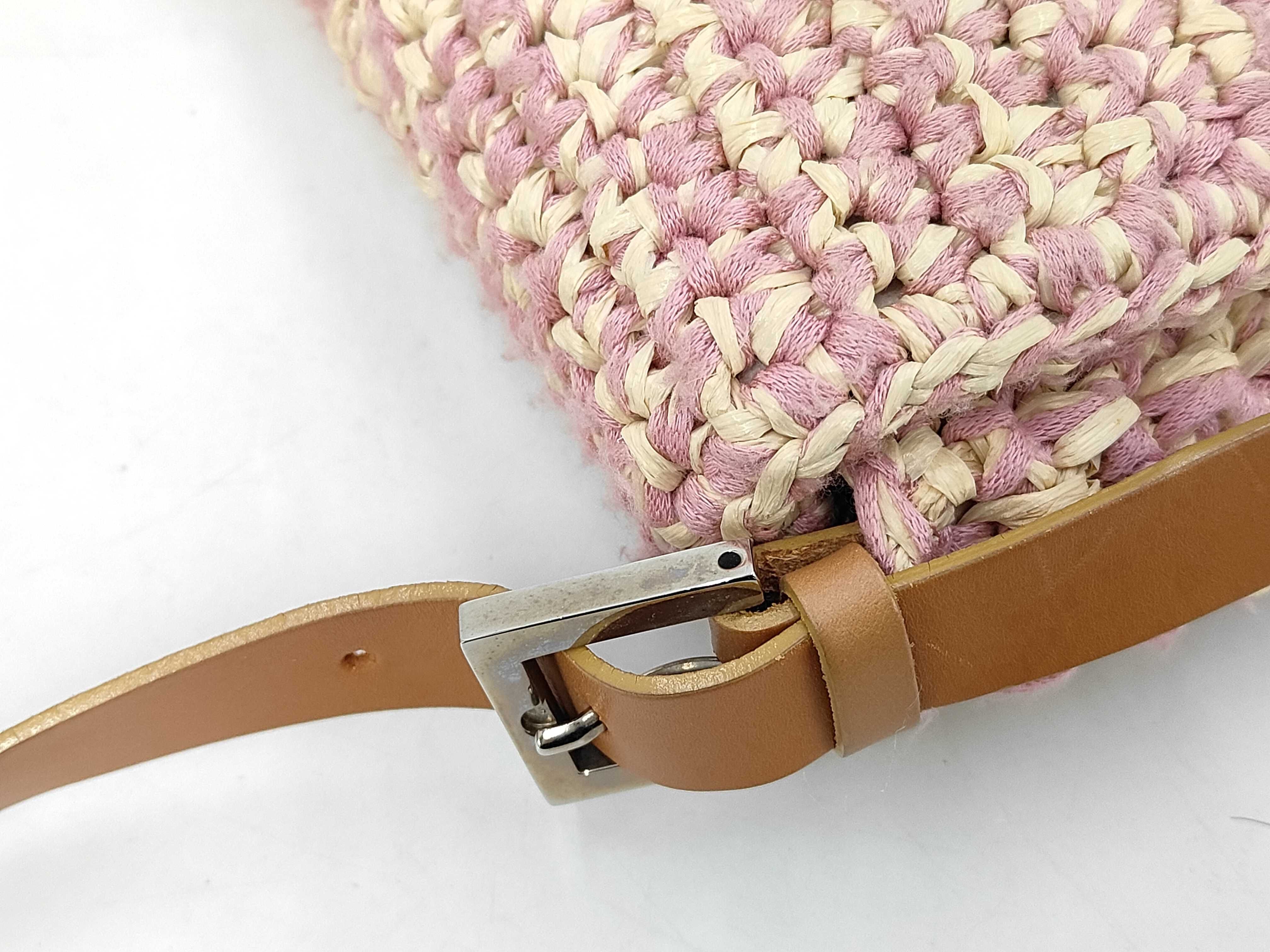 Mamma Bucket Raffia x Leather Shoulder Bag 16059 — view 5