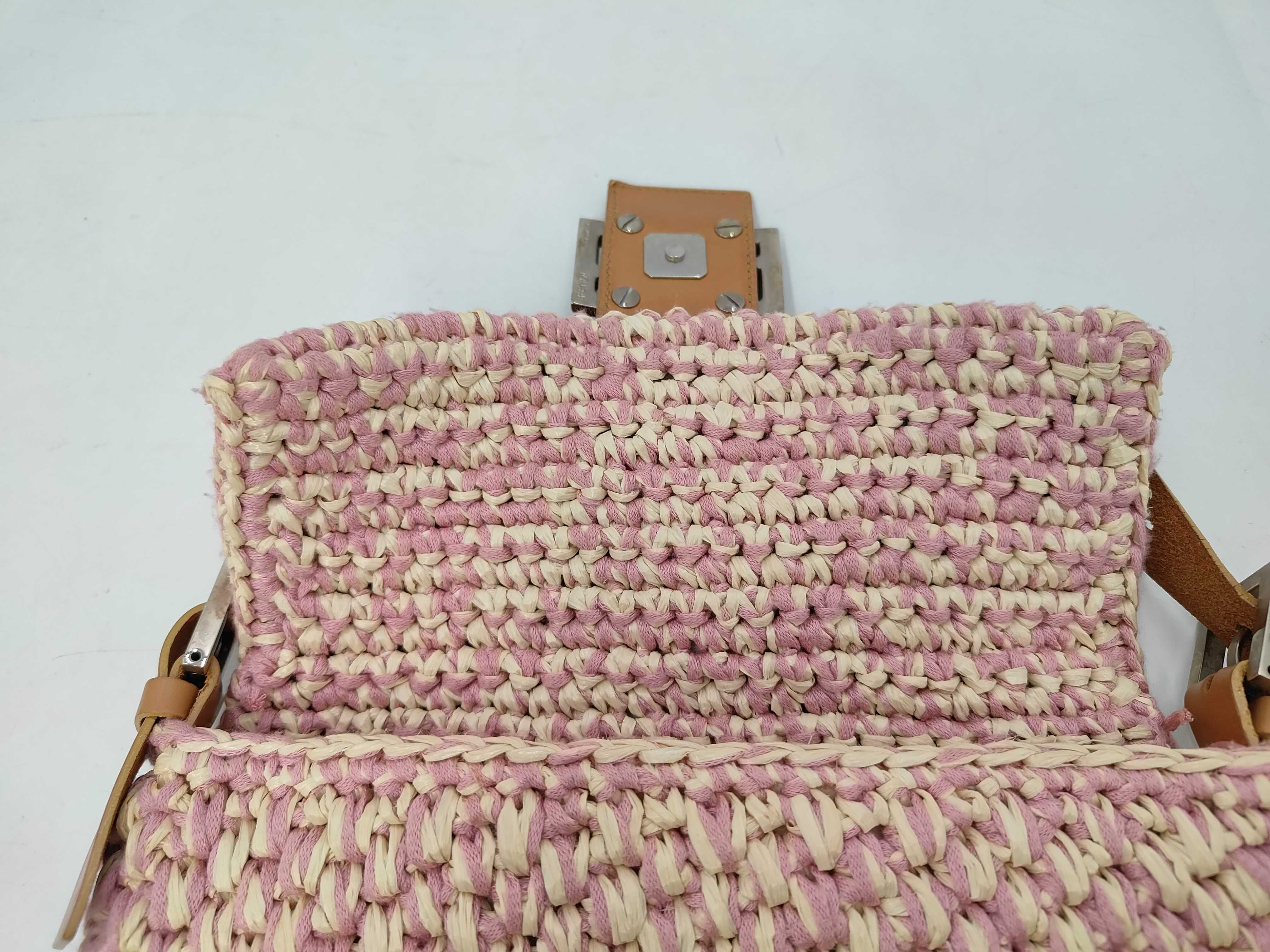 Mamma Bucket Raffia x Leather Shoulder Bag 16059 — view 8
