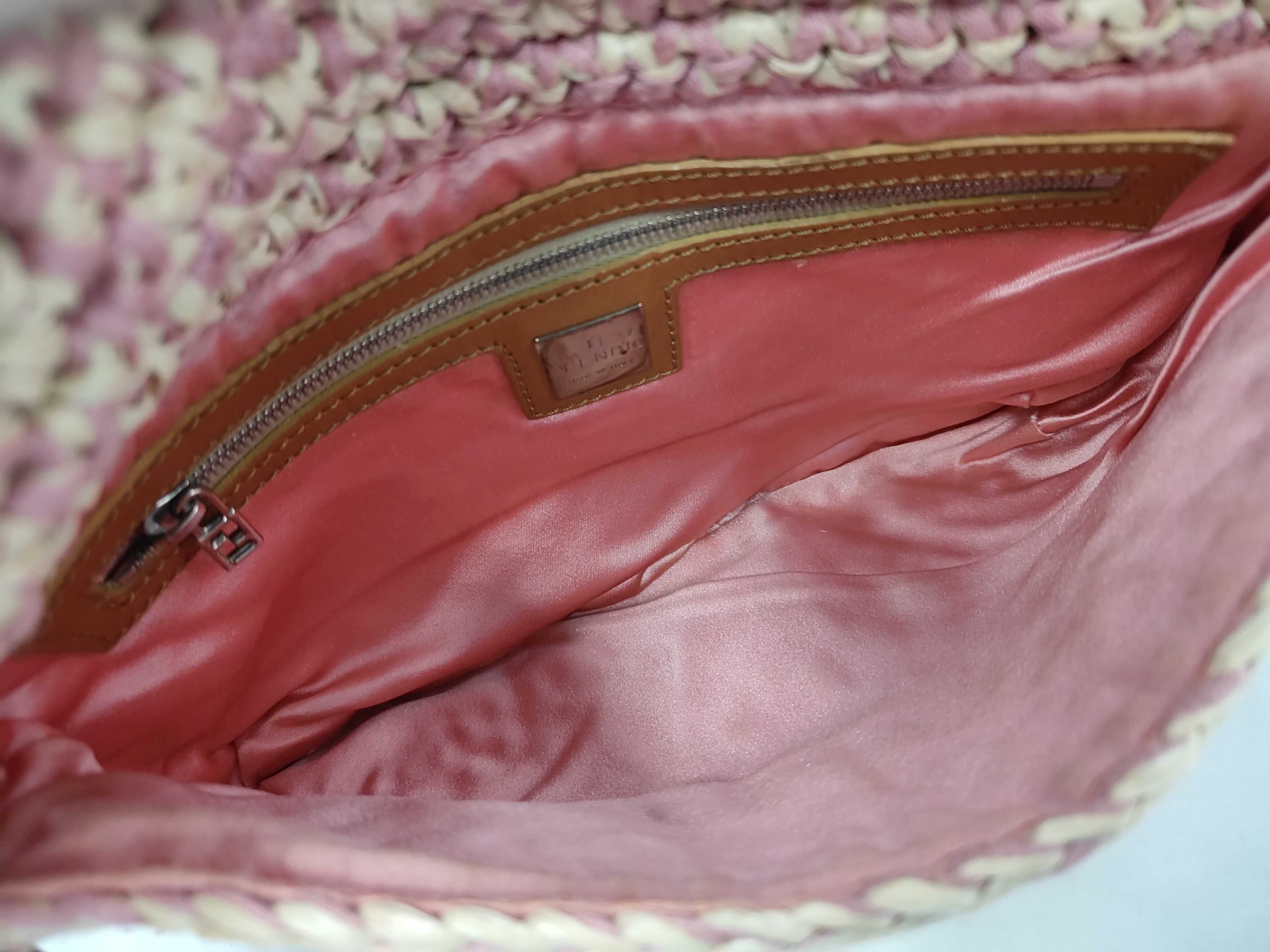 Mamma Bucket Raffia x Leather Shoulder Bag 16059 — view 9
