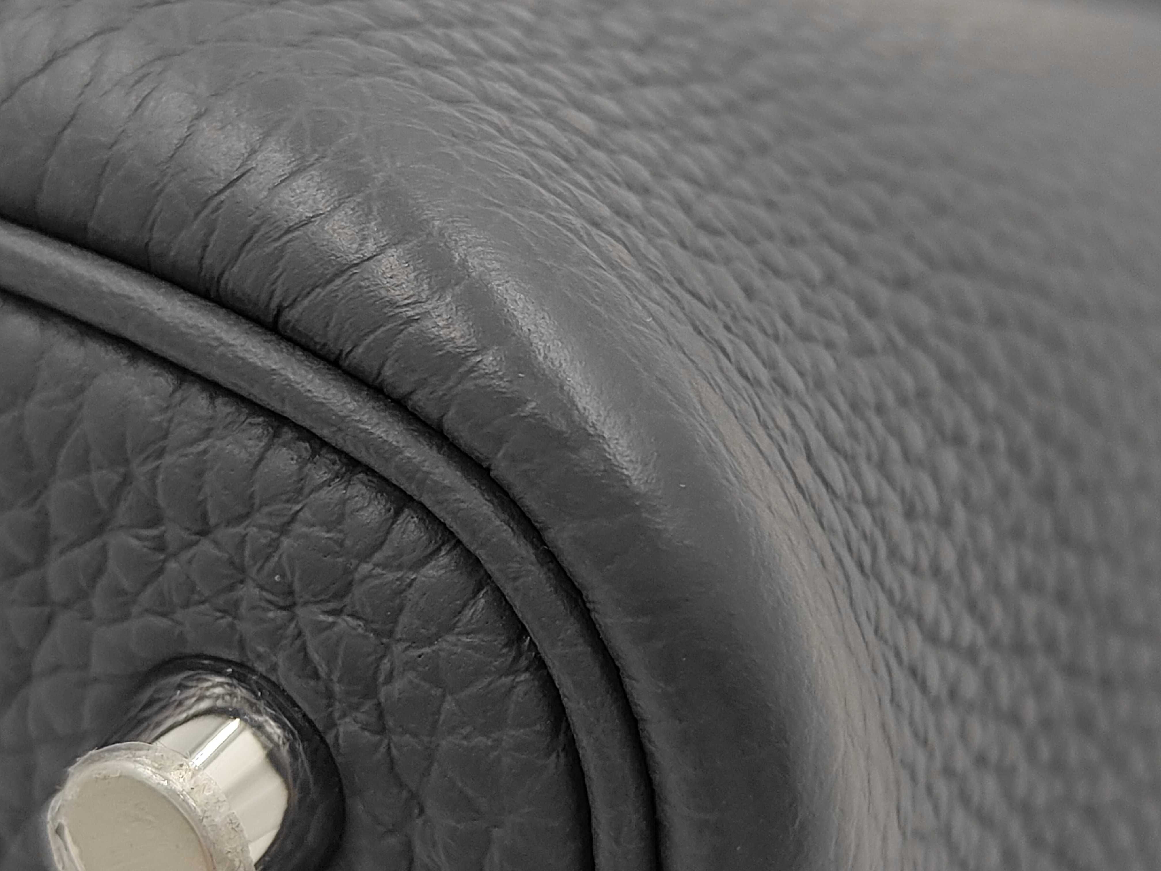 Picotin Eclat Handbag, Taurillon/Swift Leather, Vert Mangrove/Gris Pantin, Silver Hardware, K Stamp — view 6